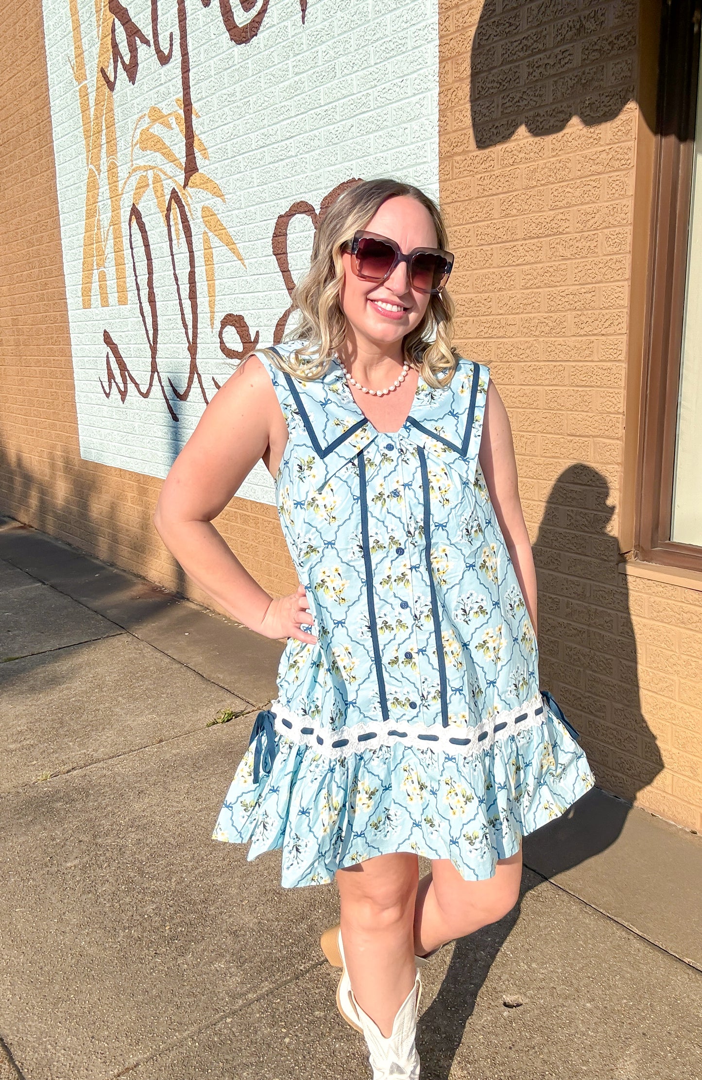 Springtime Serenade Floral Dress