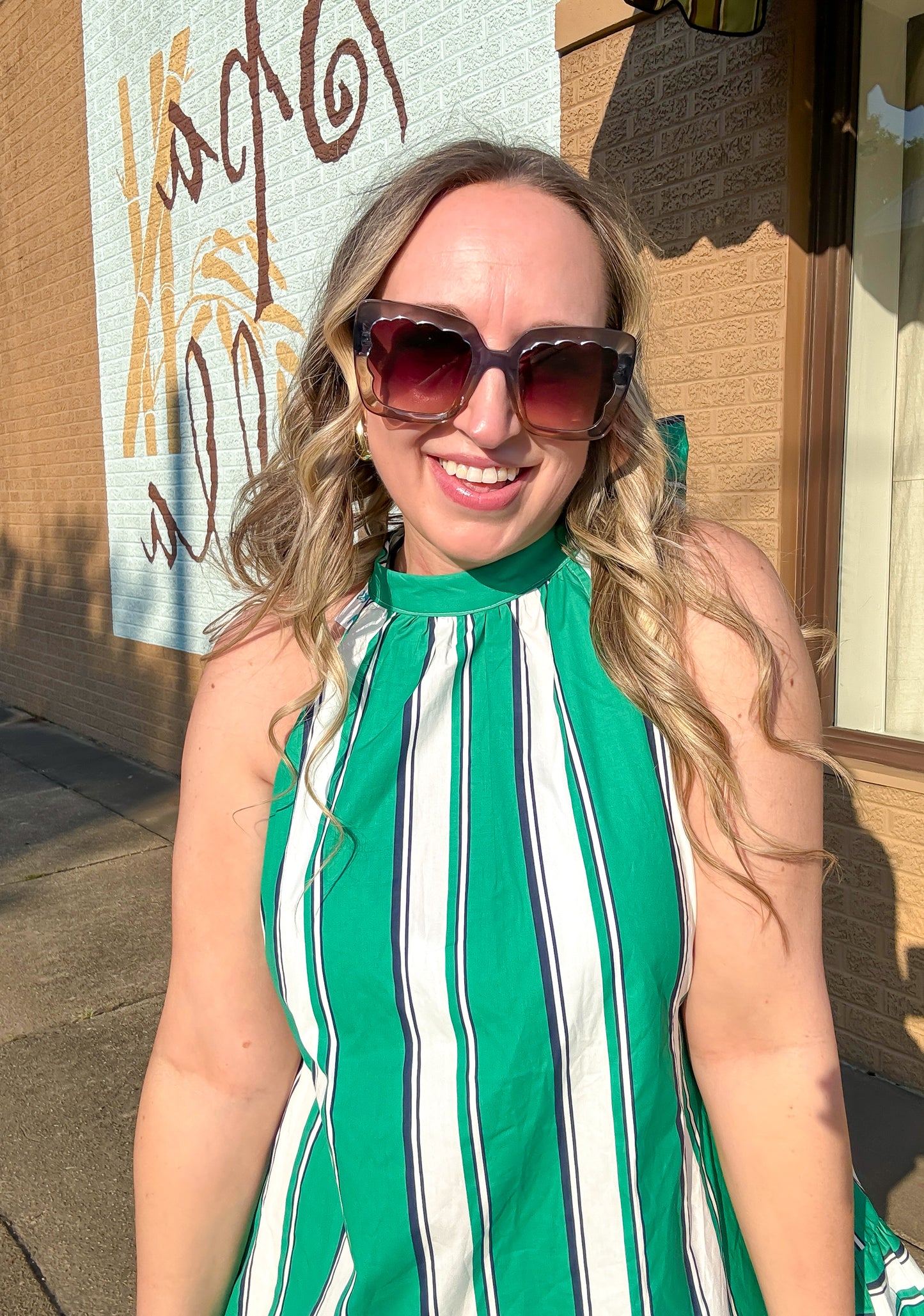 Emerald Envy Stripes Dress