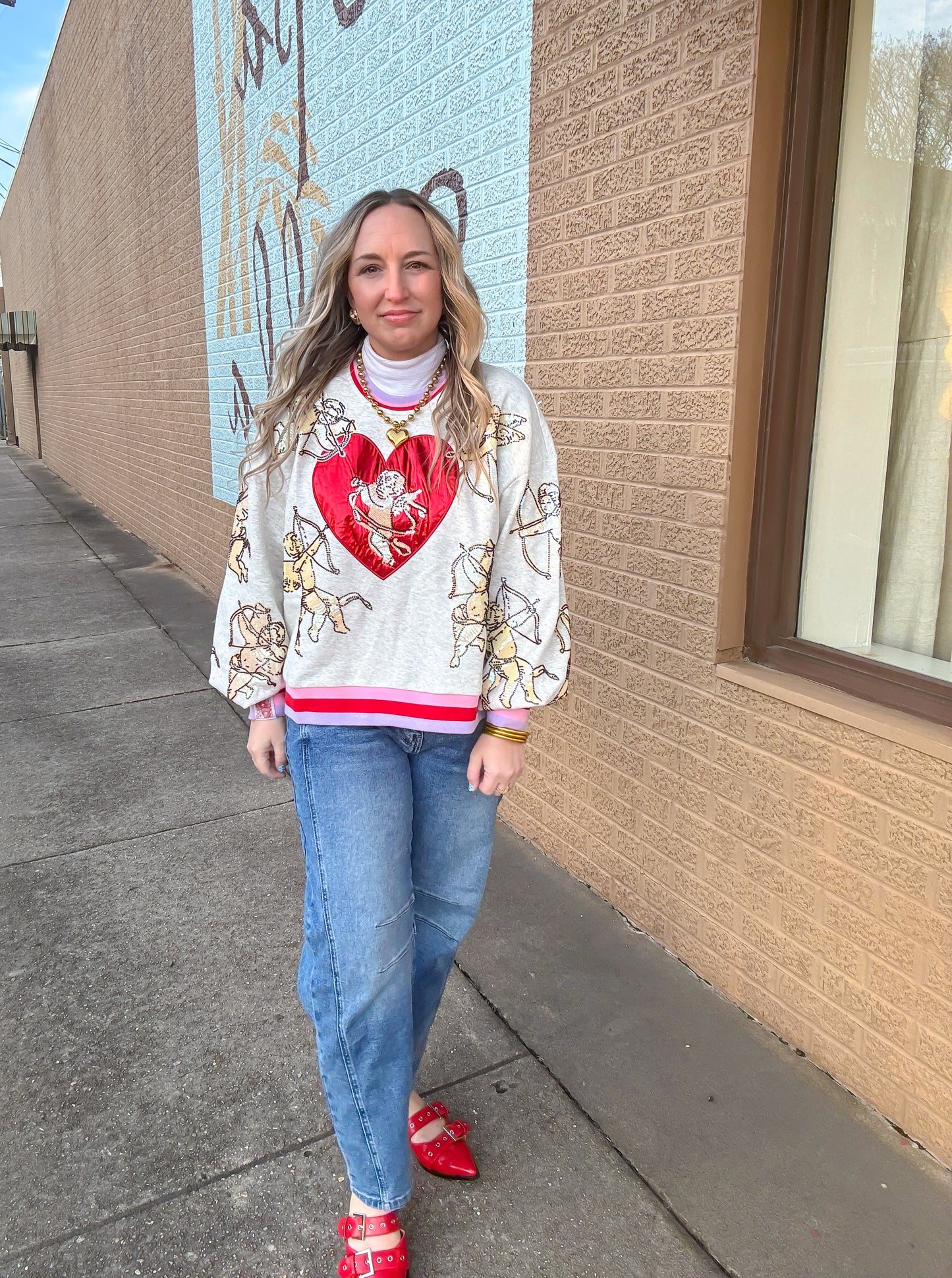 Grey Vintage Cupid Sweatshirt