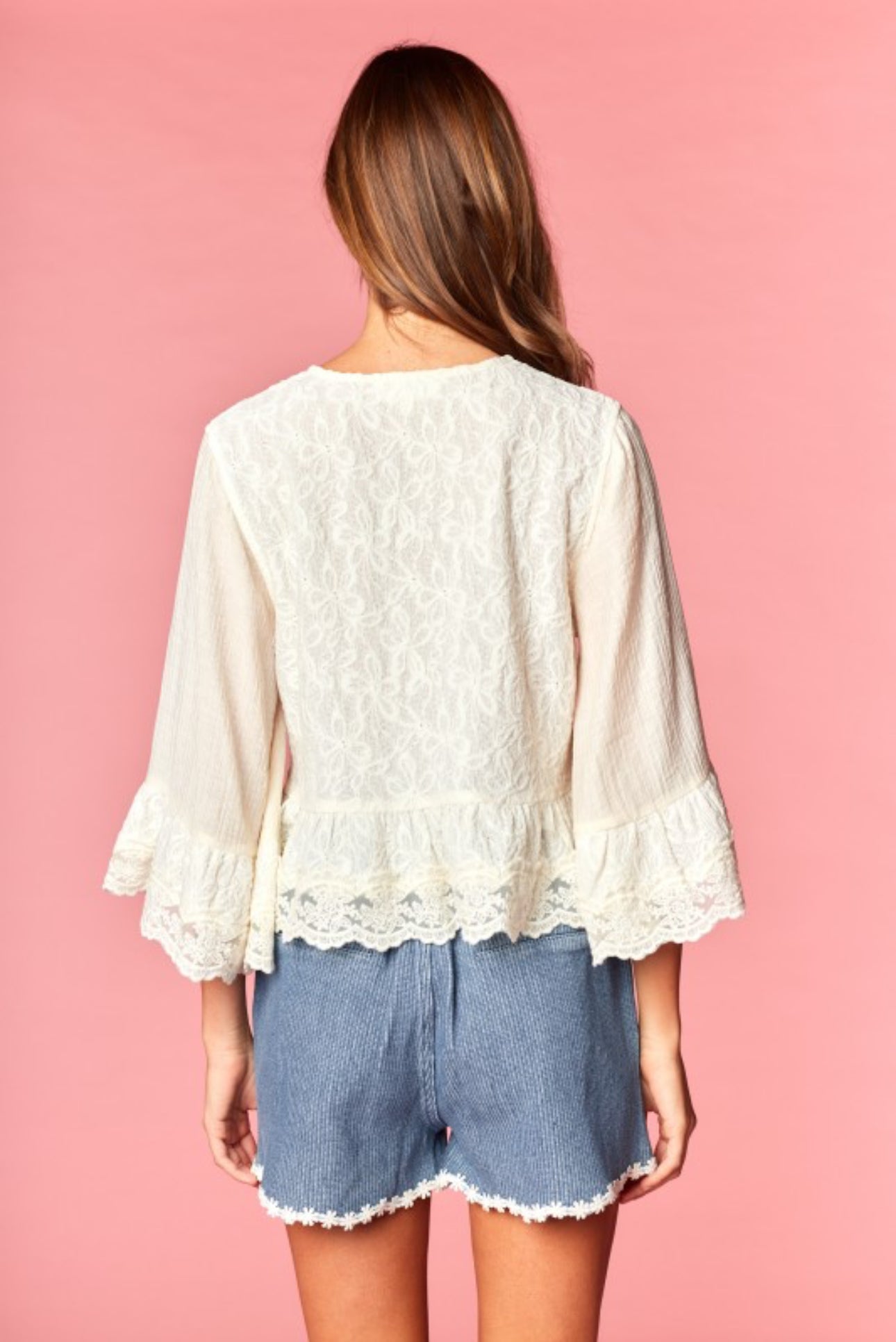 Soft Lace Button Blouse Preorder