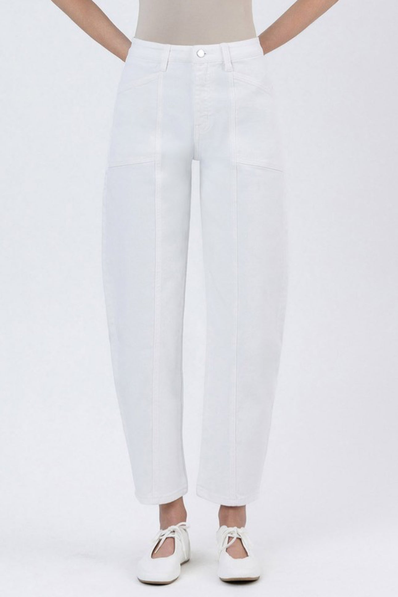 Super High Rise Panel Barrel Jeans