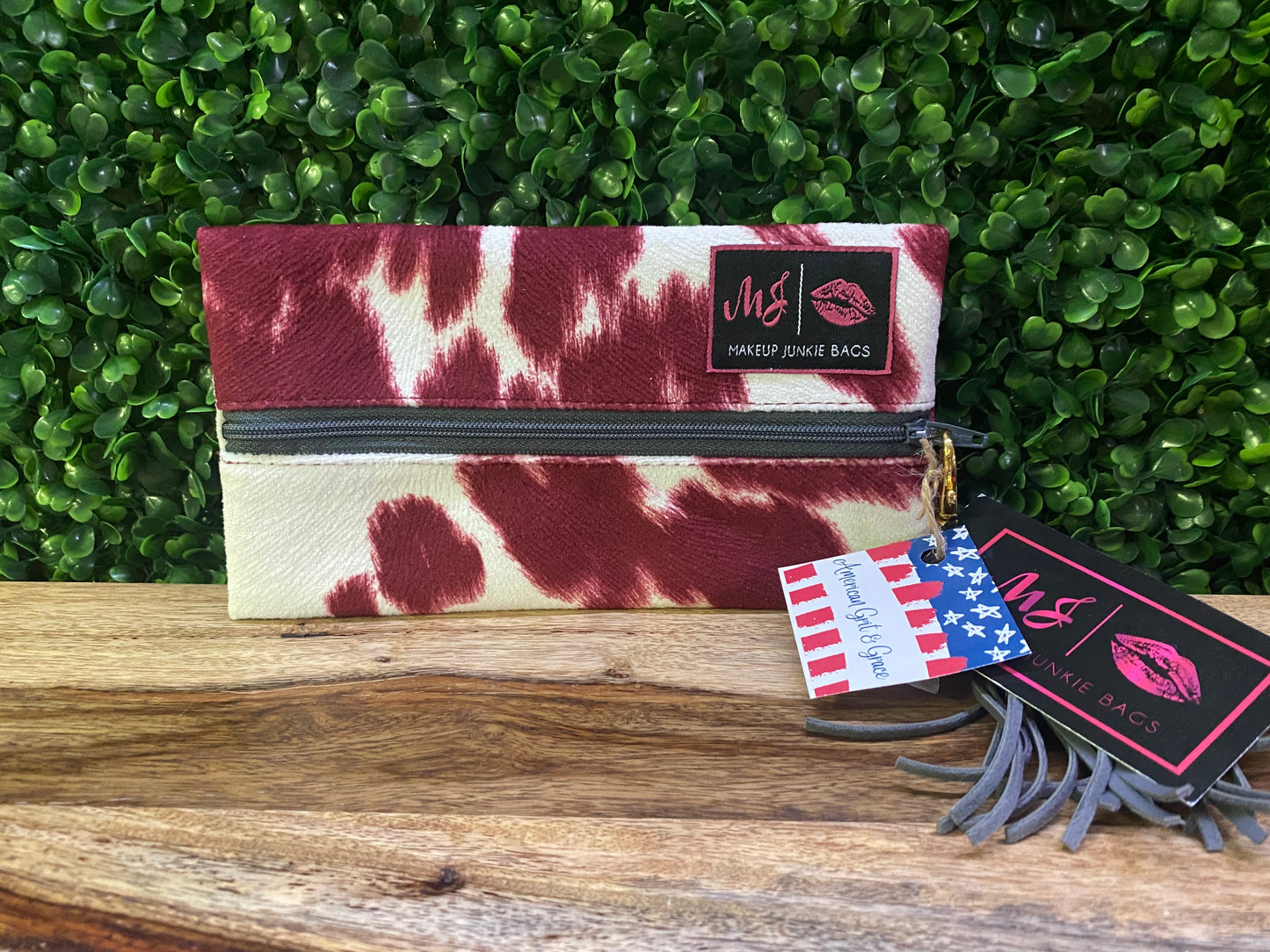 Makeup Junkie Bags Maroon Out