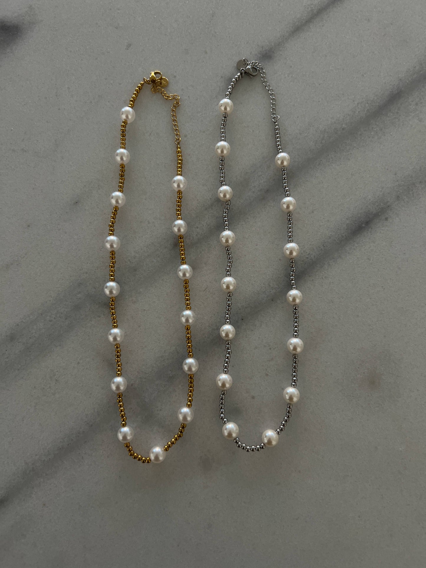 ChanSuttPearls Beaded Pearl Necklace in gold