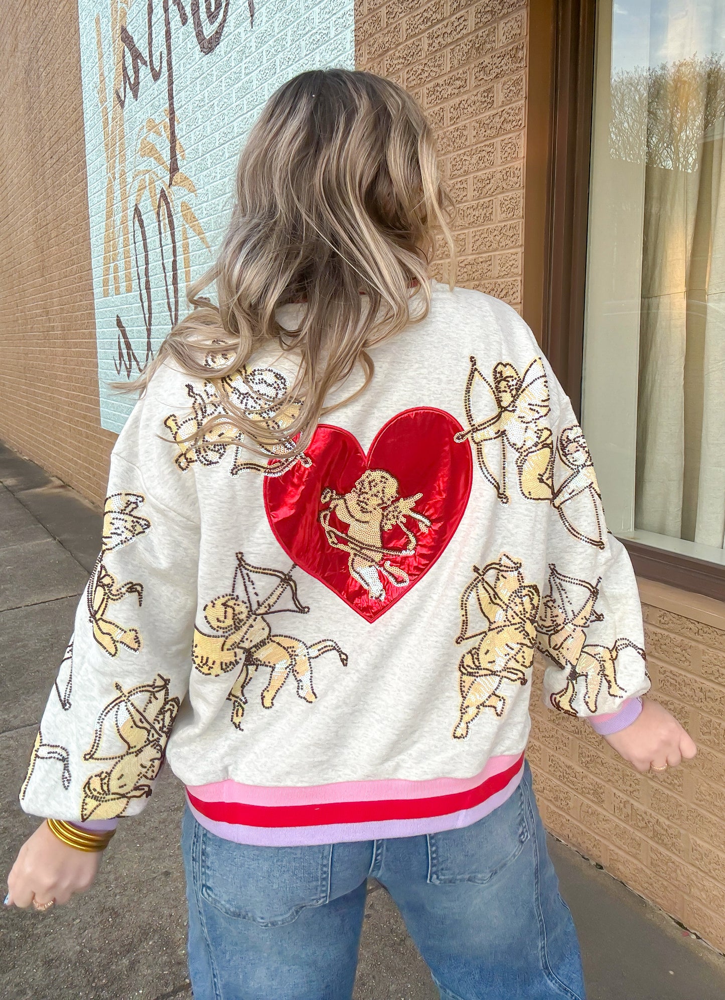 Grey Vintage Cupid Sweatshirt