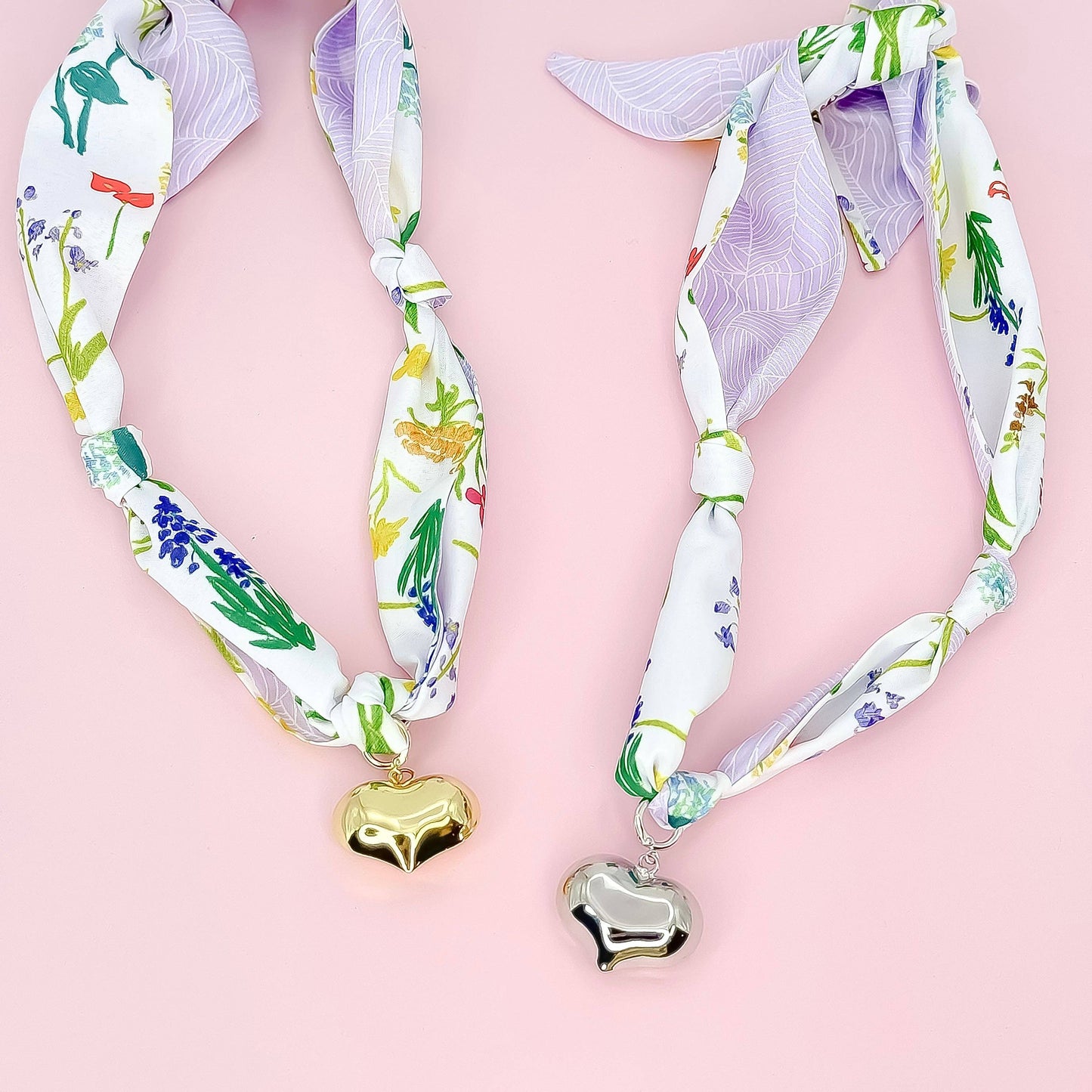 Garden Love Scarf Necklace: Gold