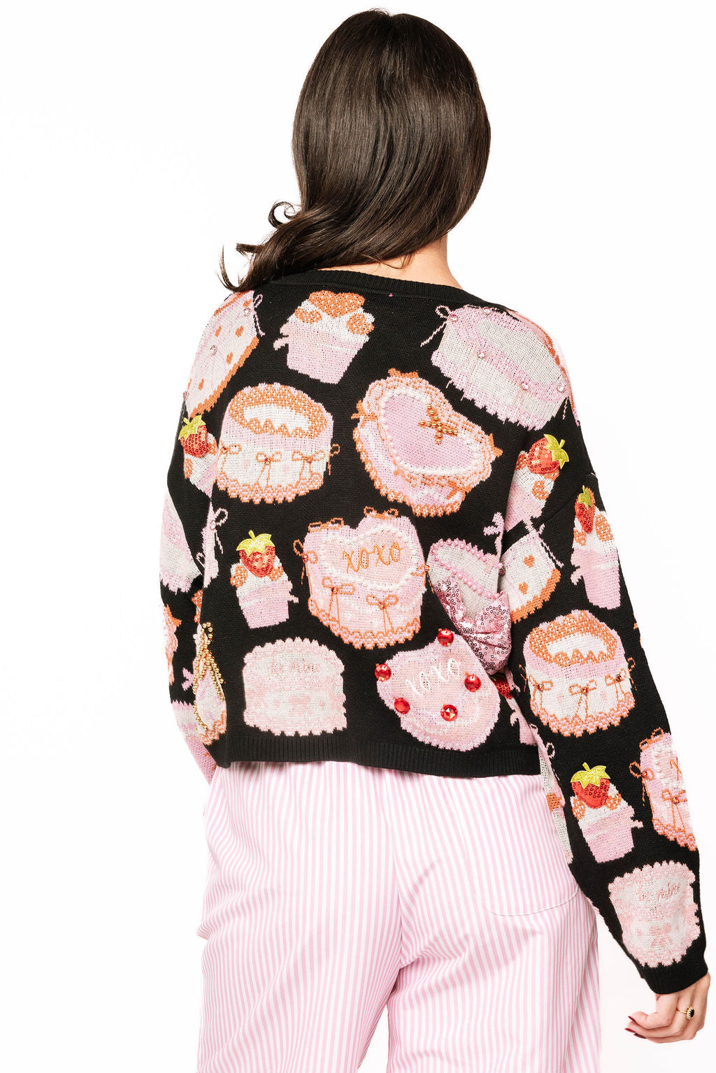 Cakes and Pastries Black Tie Sweater