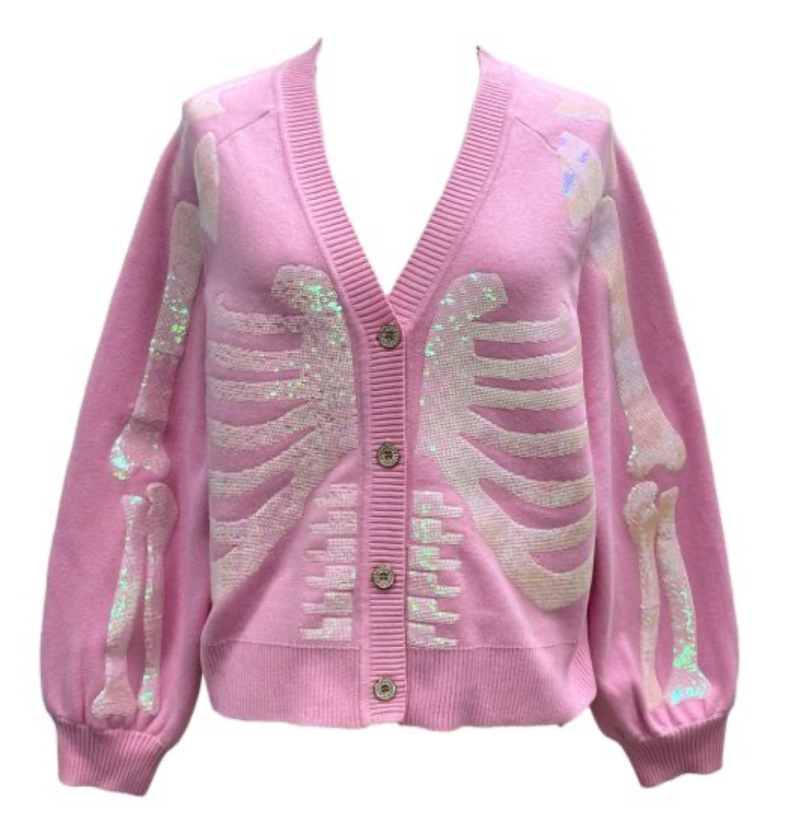 Light Pink Skeleton Cardigan