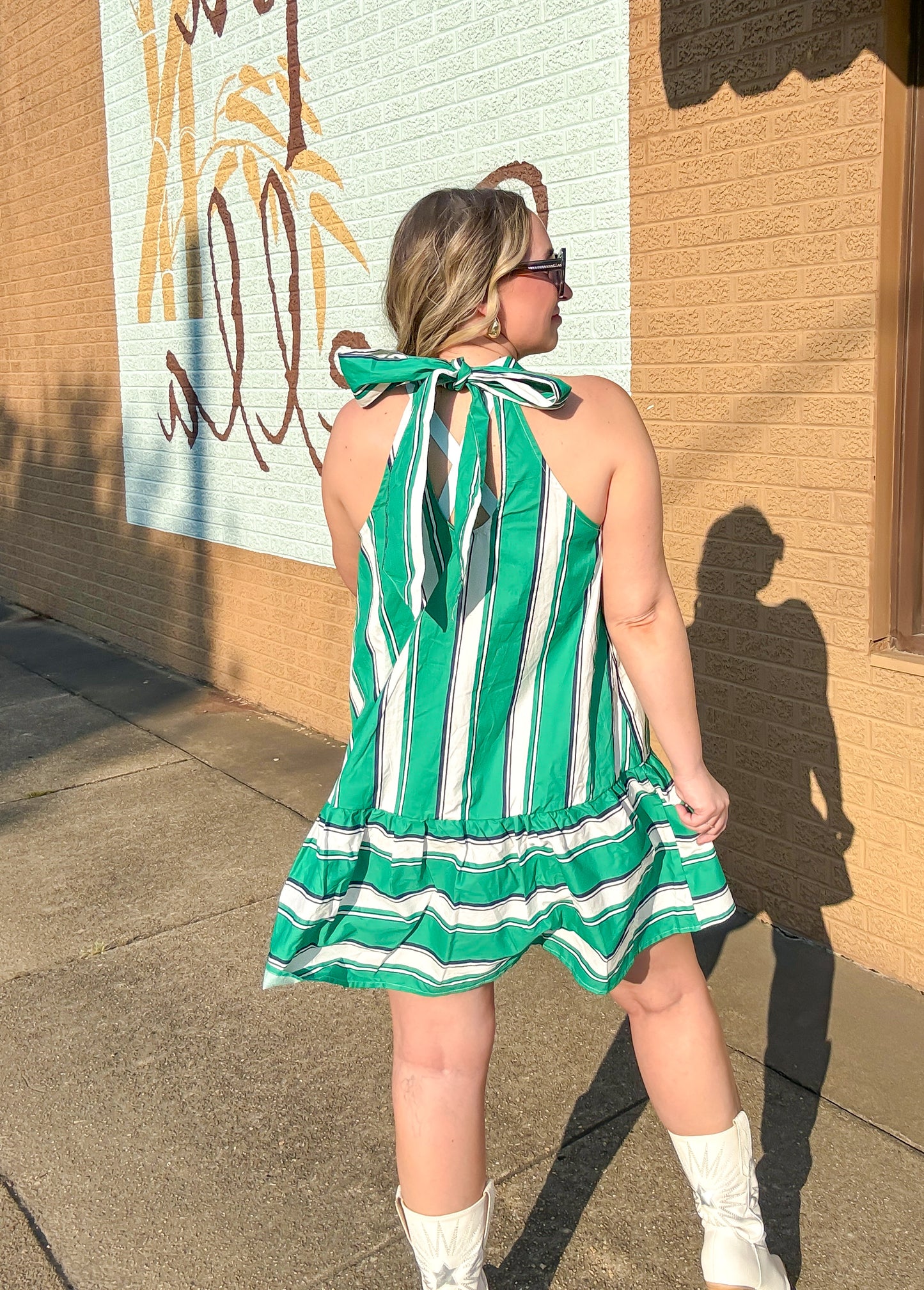 Emerald Envy Stripes Dress