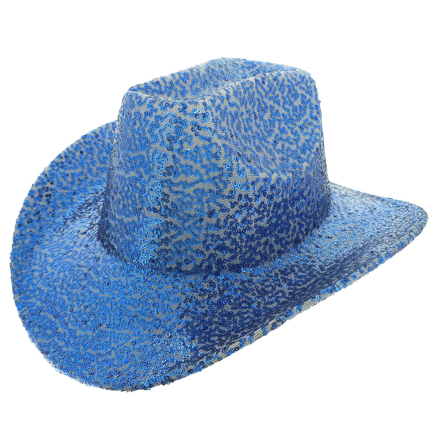 Western Silver Sequin Cowboy Hat