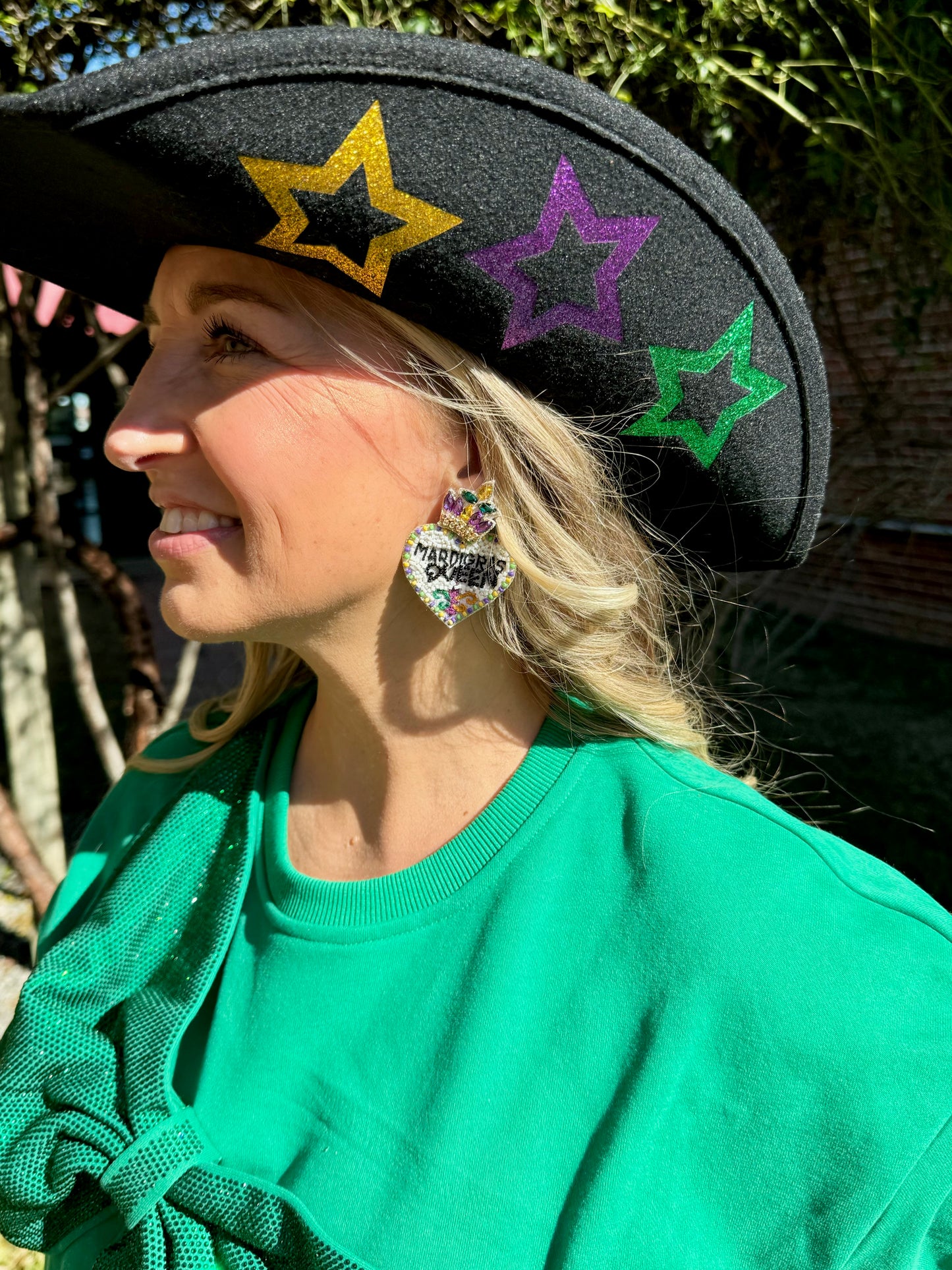 Mardi Gras Queen Earrings