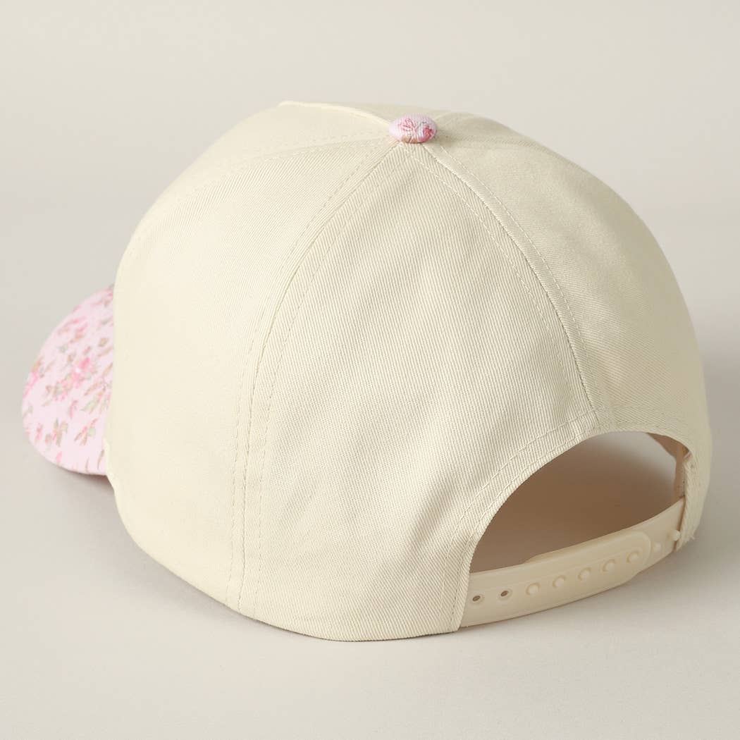 HONEY Embroidered Floral Two-Tone Hat Preorder