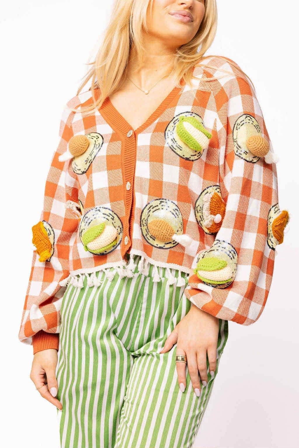 Checkered Turkey Leg Cardigan