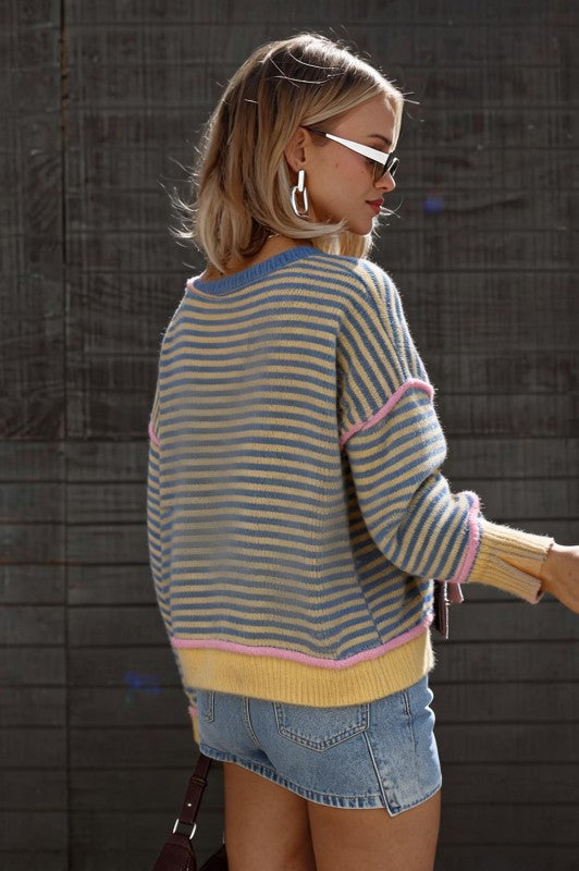 Buttercream Striped Sweater