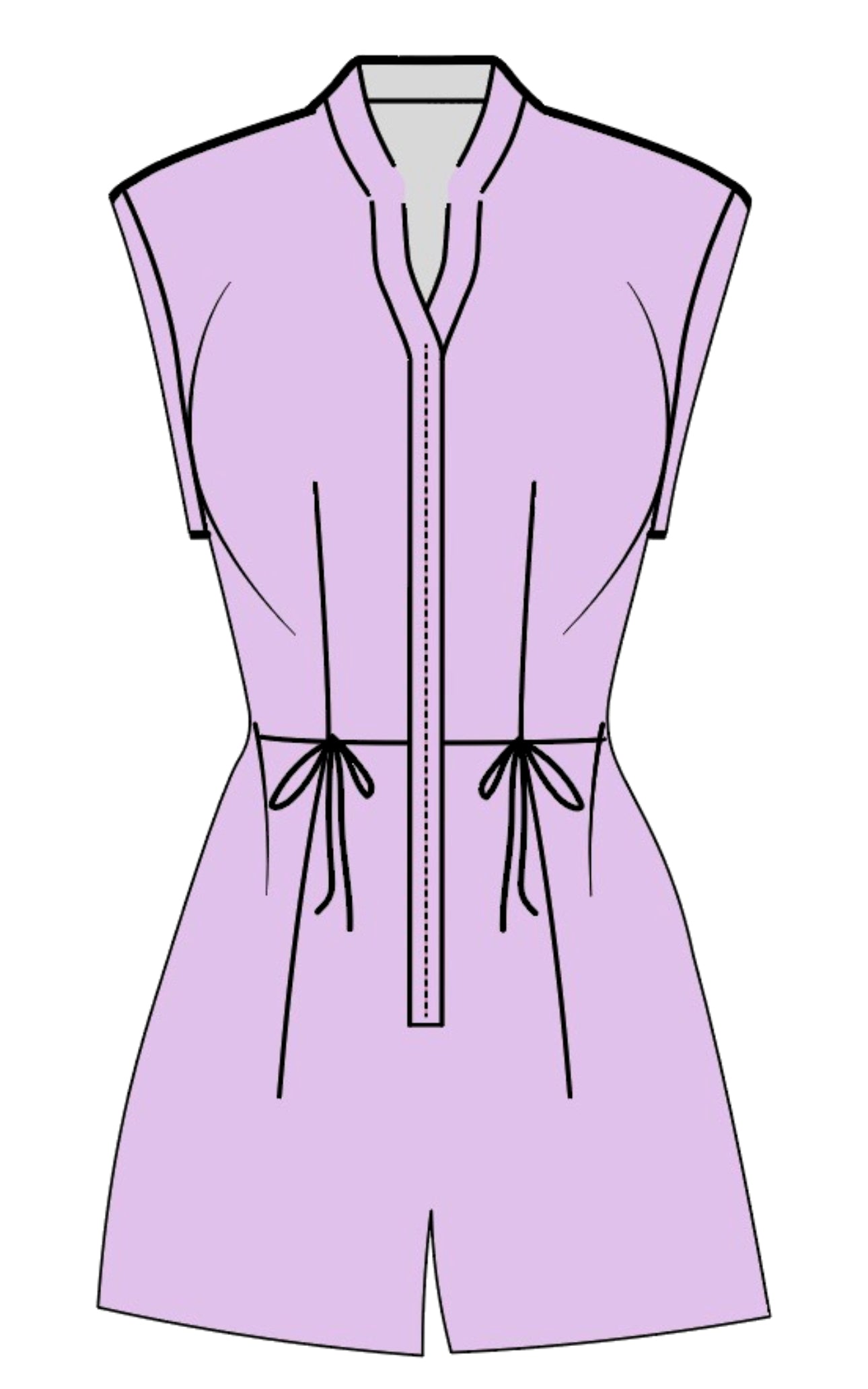 Lavender QOS Rhinestone Romper Preorder
