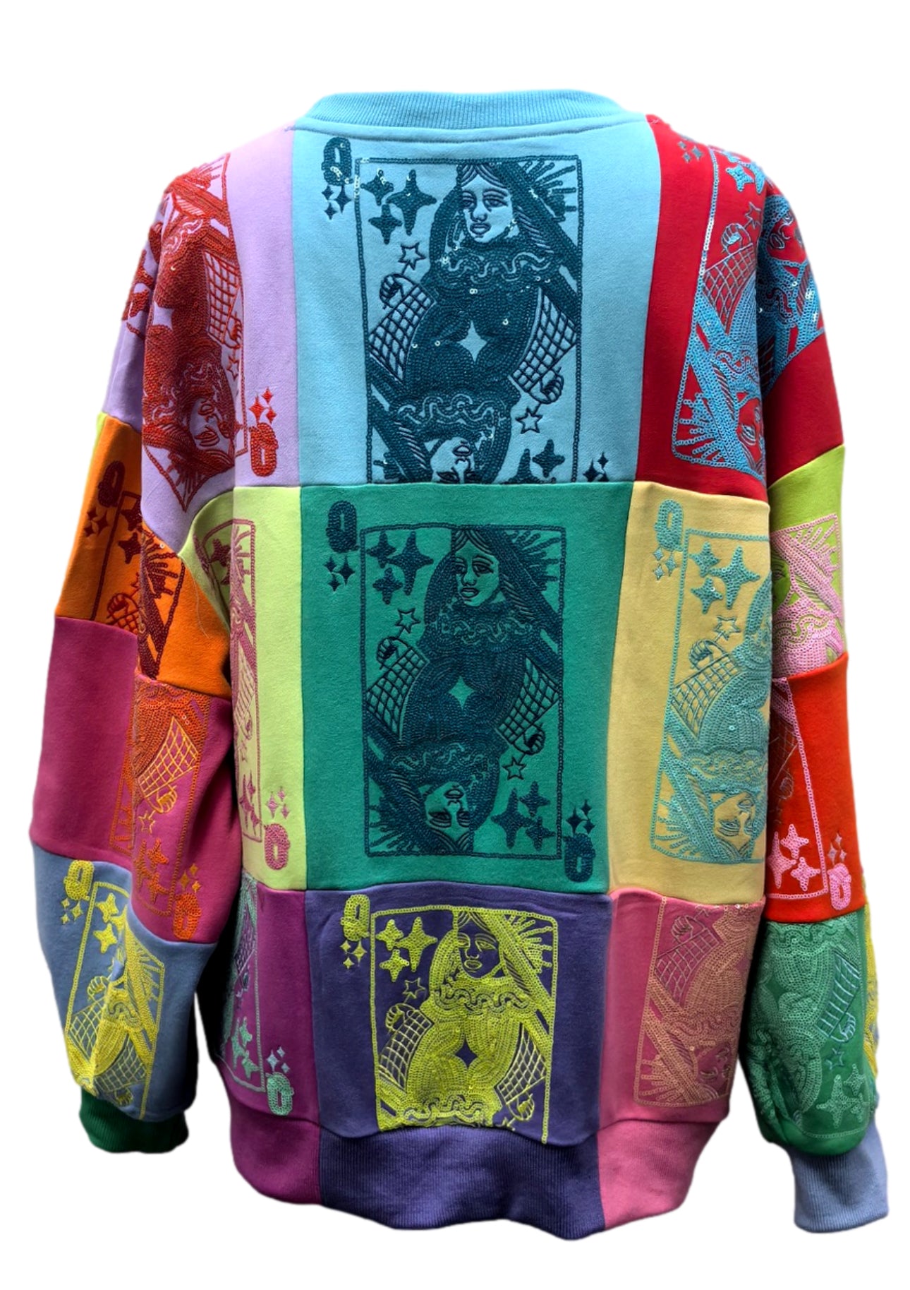 Queen of Colorblock Card Logo Sweatshirt