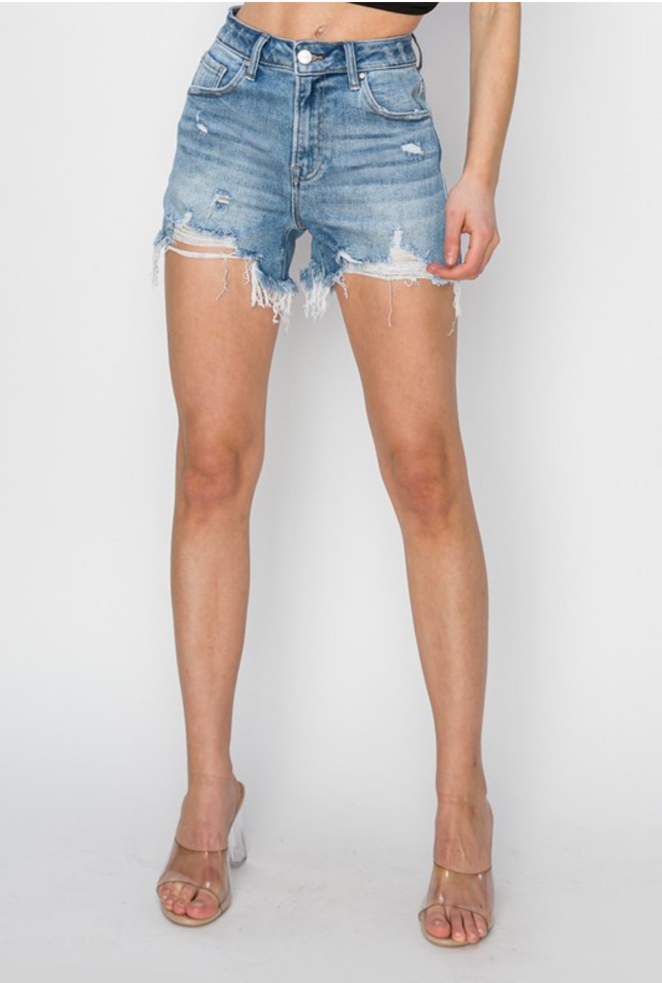 Double Dare Risen Denim Shorts