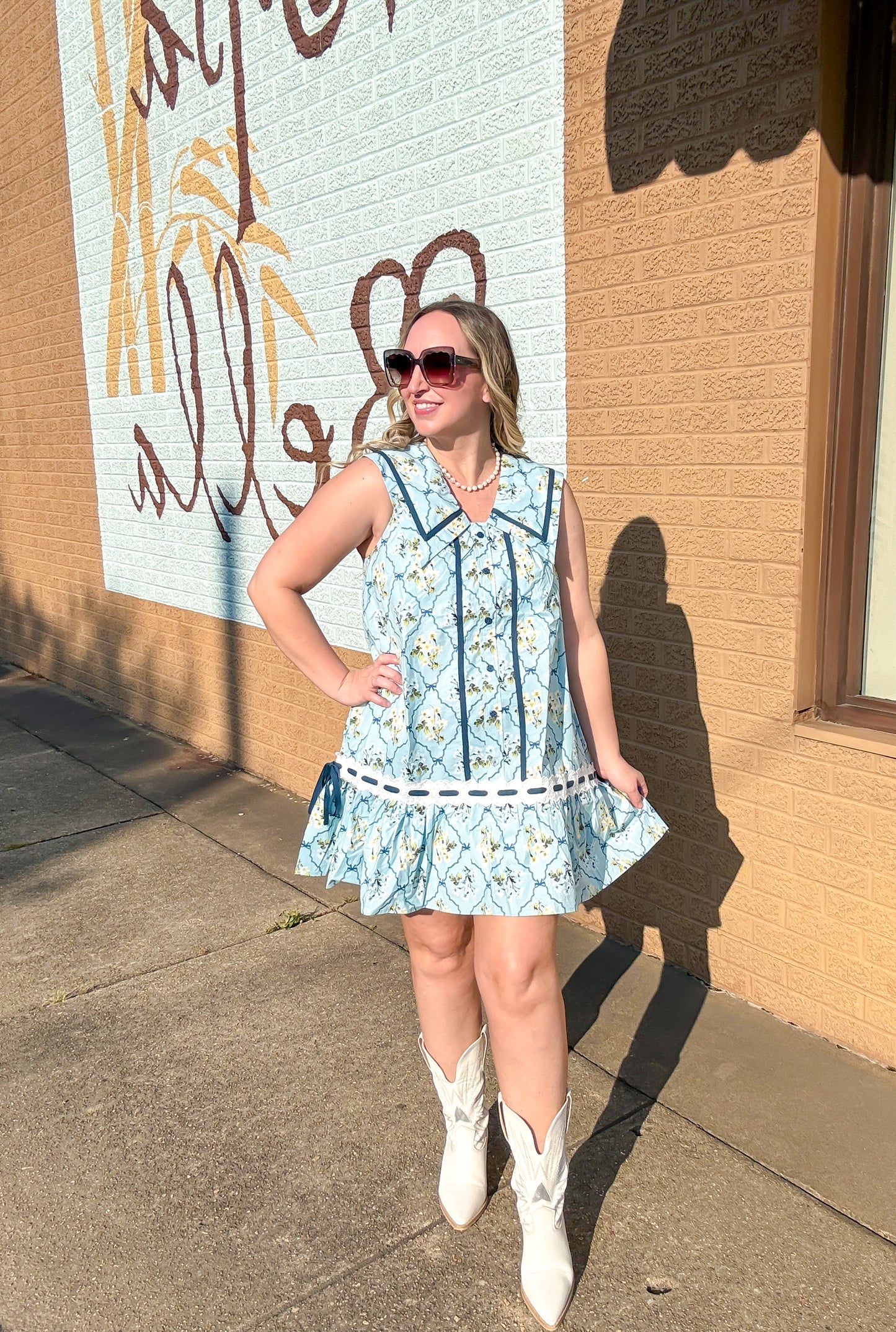 Springtime Serenade Floral Dress