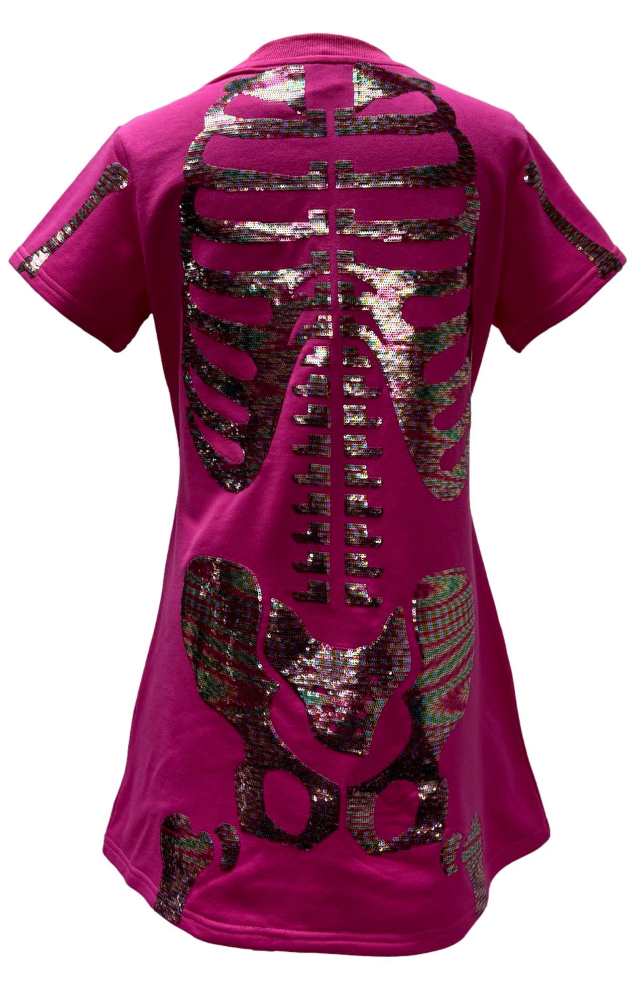 Hot Pink Skeleton Body Dress