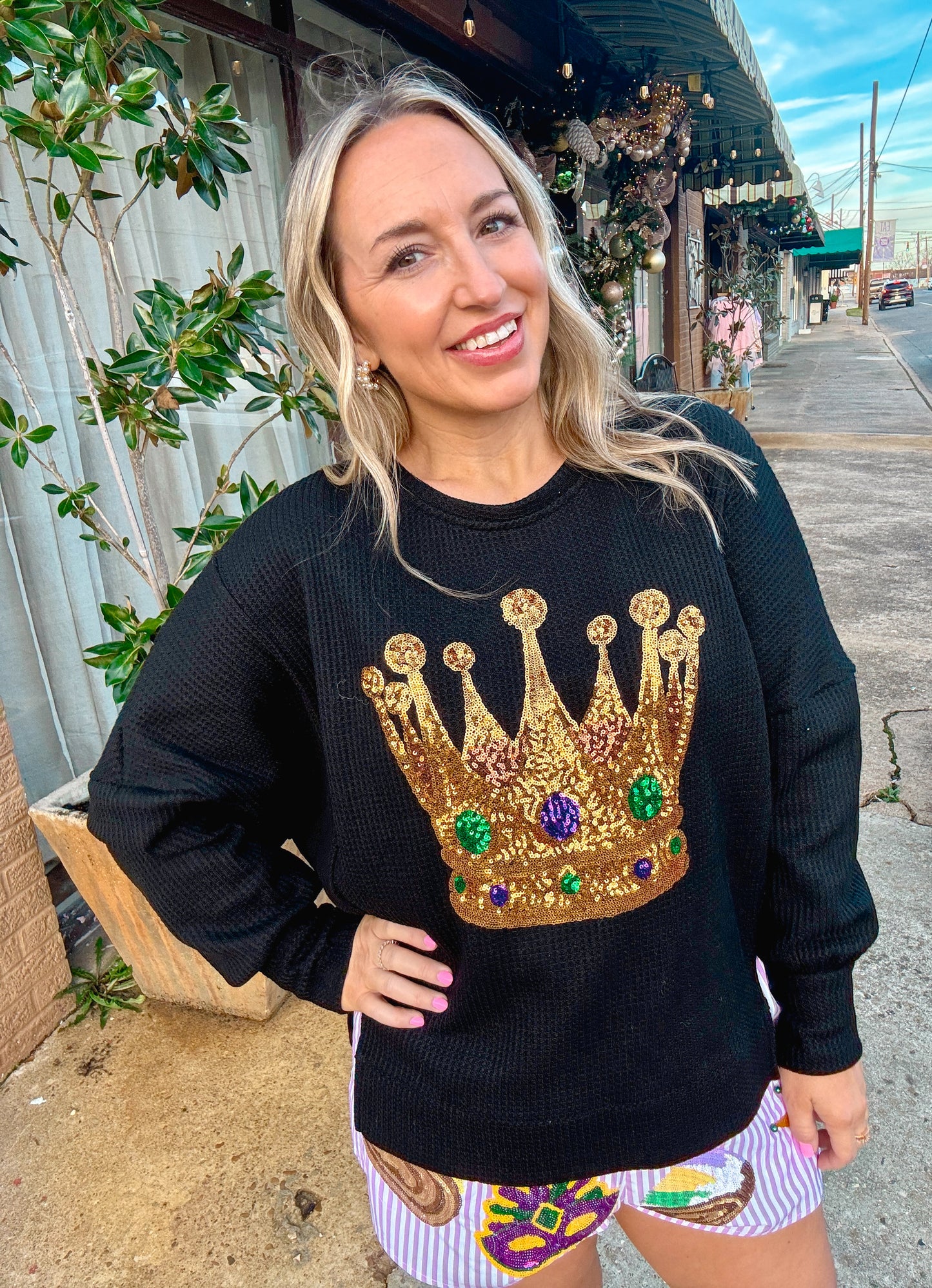 Thermal Knit Crown Top