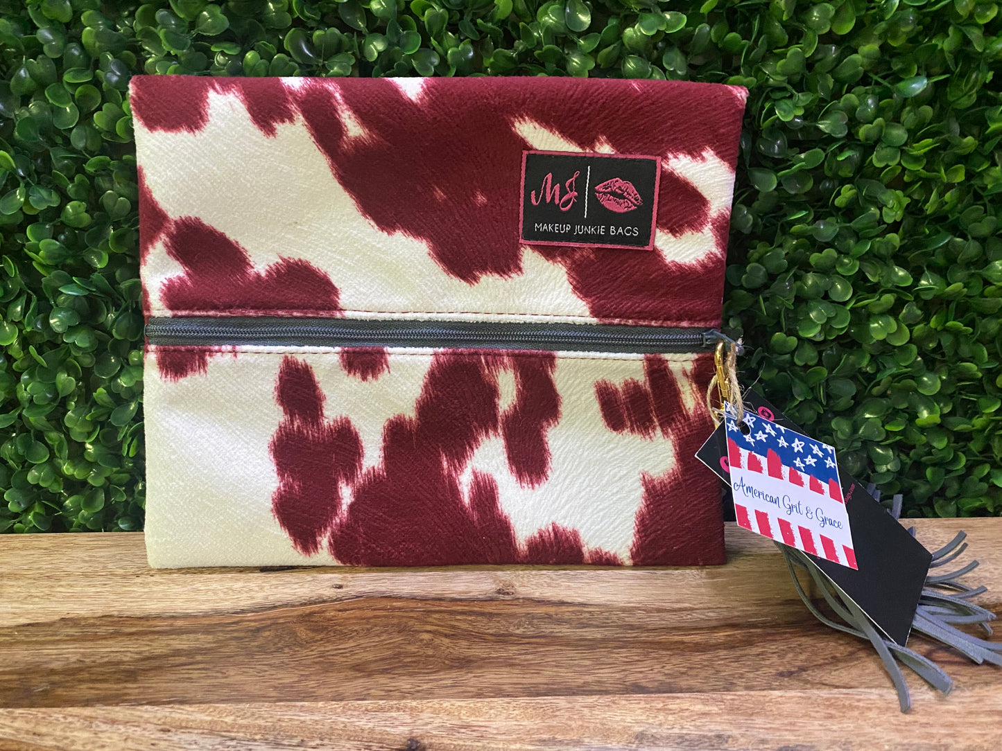 Makeup Junkie Bags Maroon Out