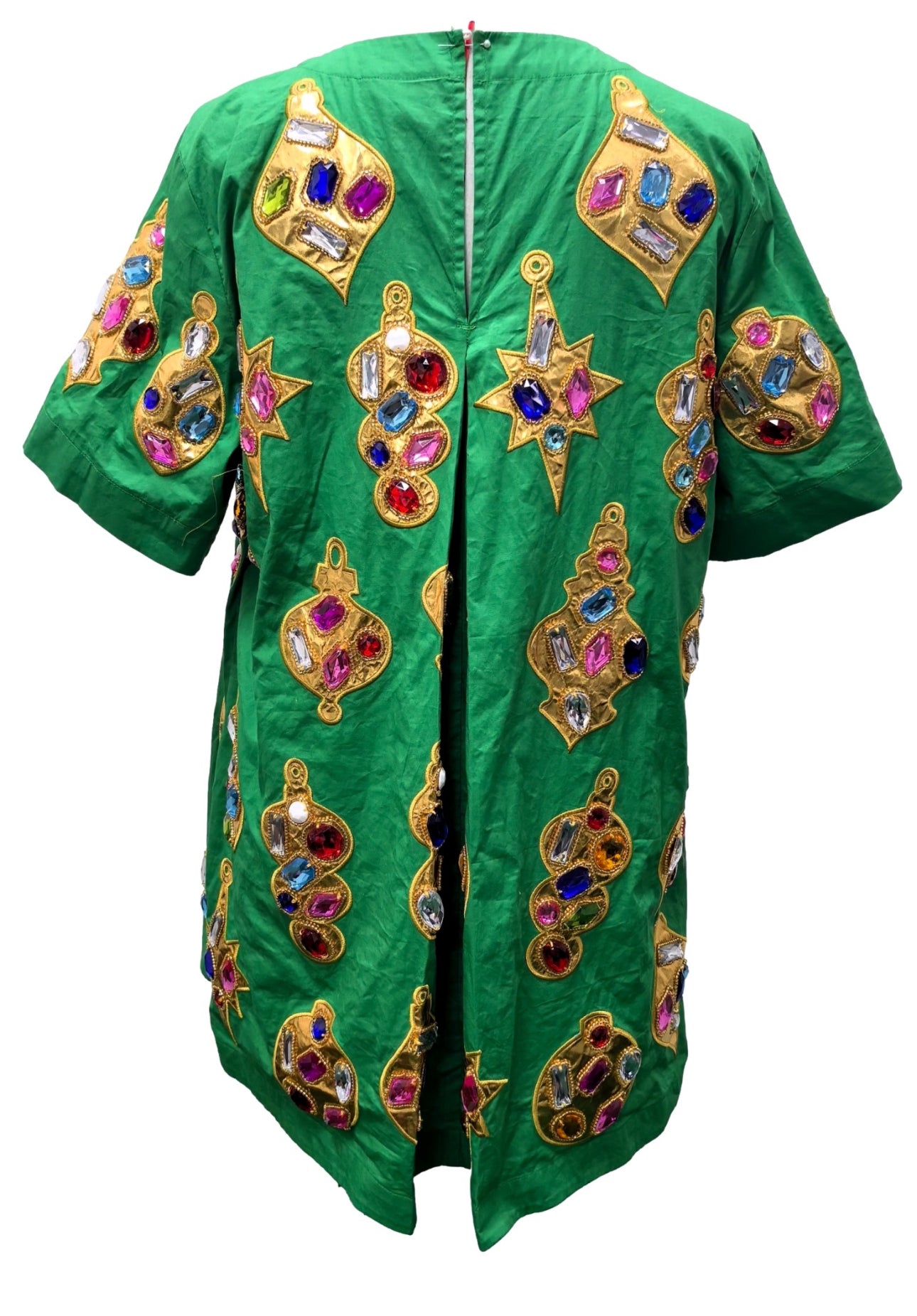 Green and Gold Ornament Dress