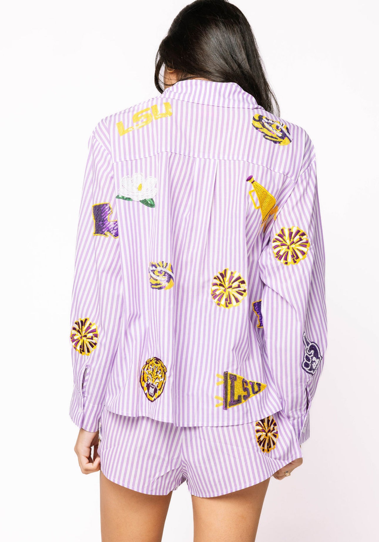 Licensed LSU Mini Icon Button Up Preorder