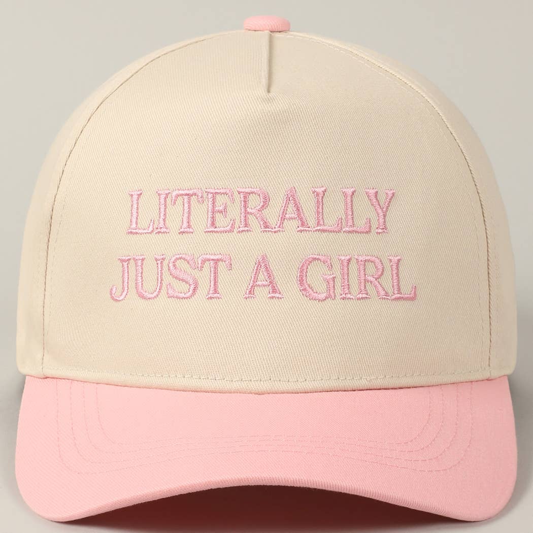Literally Just A Girl Embroidered Lavender Hat Preorder