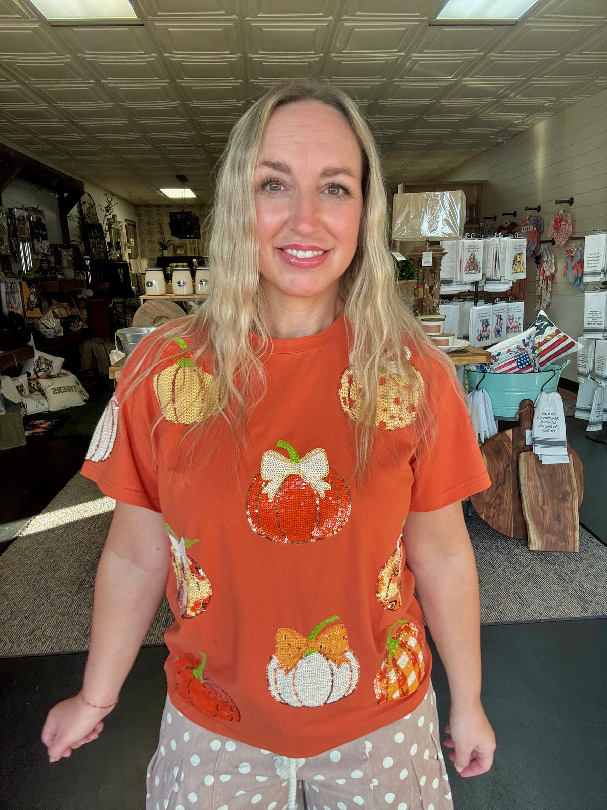 Prettiest Pumpkin in the Patch sequin tee