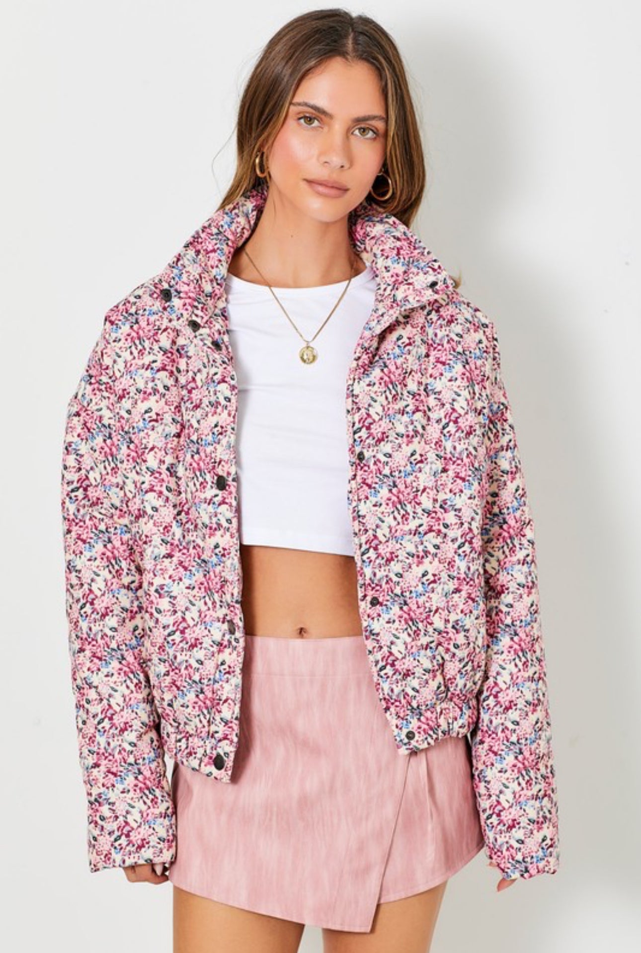 Floral Puffer Jacket