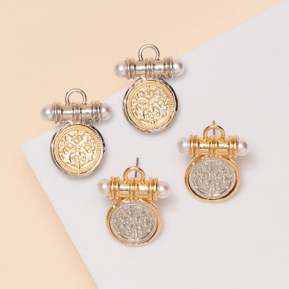 Post Medallion Earrings