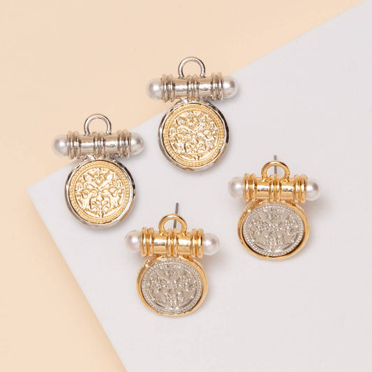 Post Medallion Earrings
