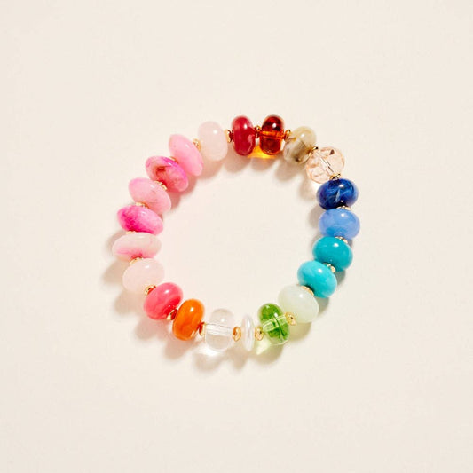 Rainbow Bead Stretch Bracelet