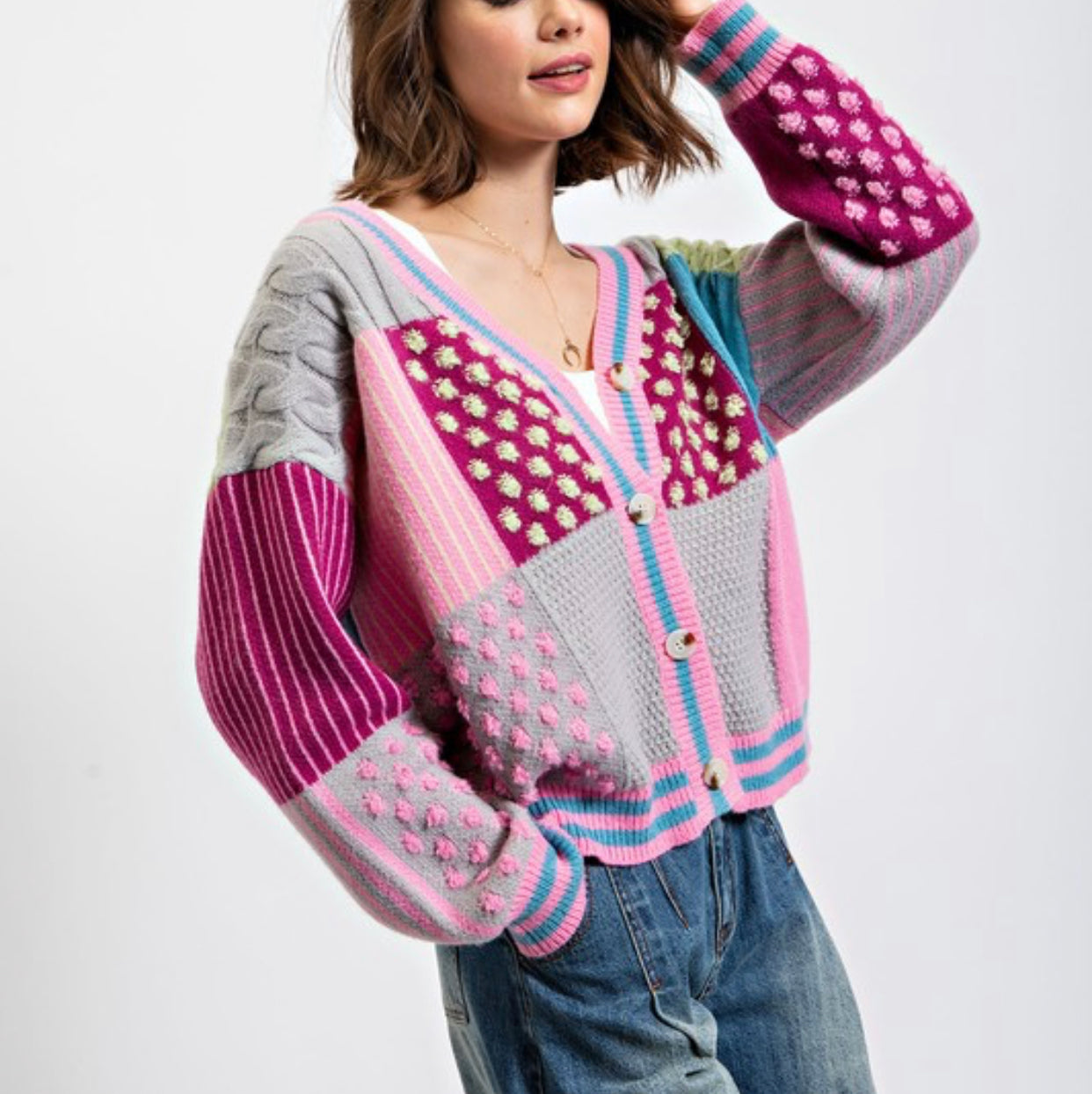 Color Block Cardi