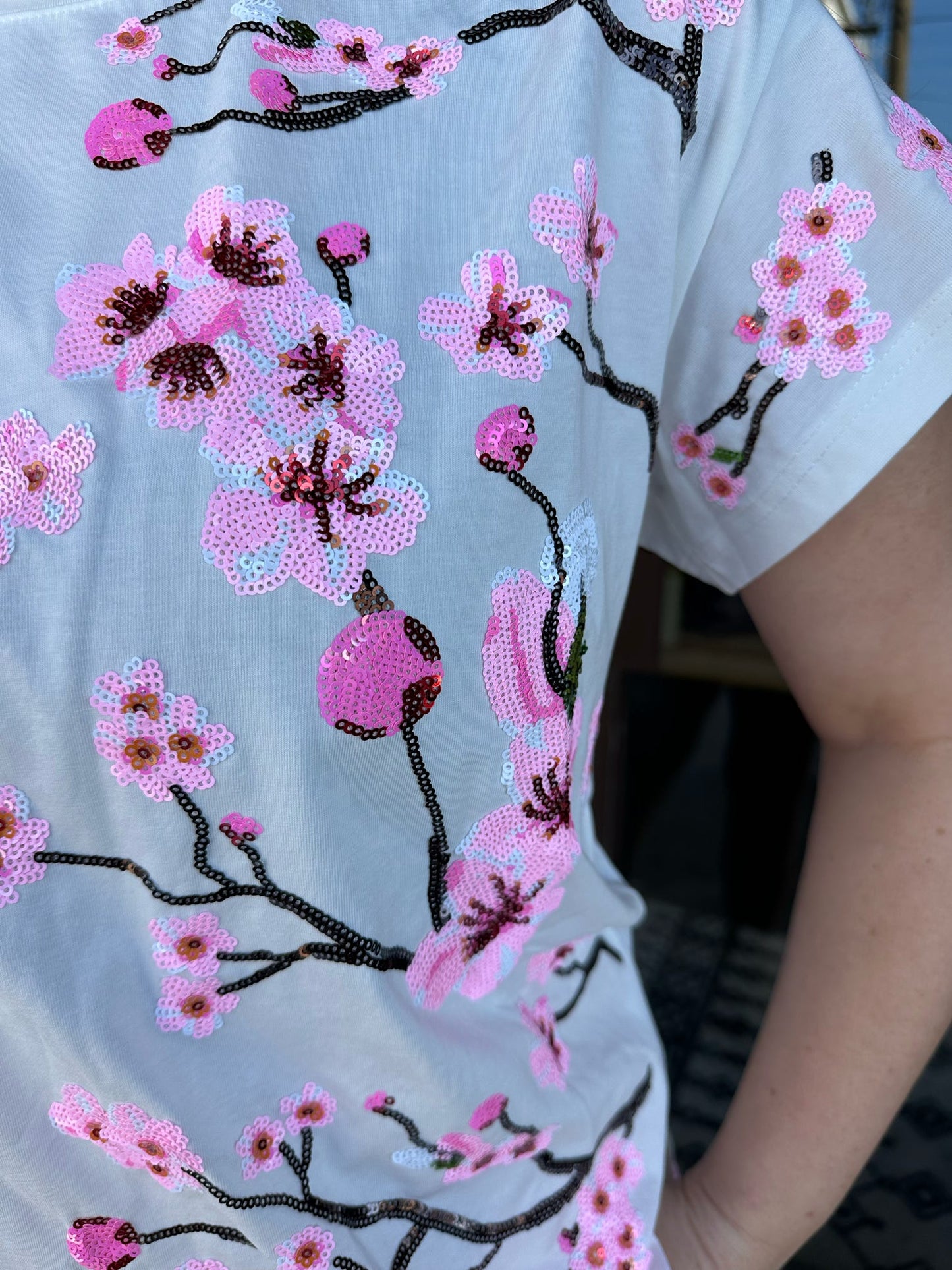 Queen of Sparkles Cherry Blossom Tee