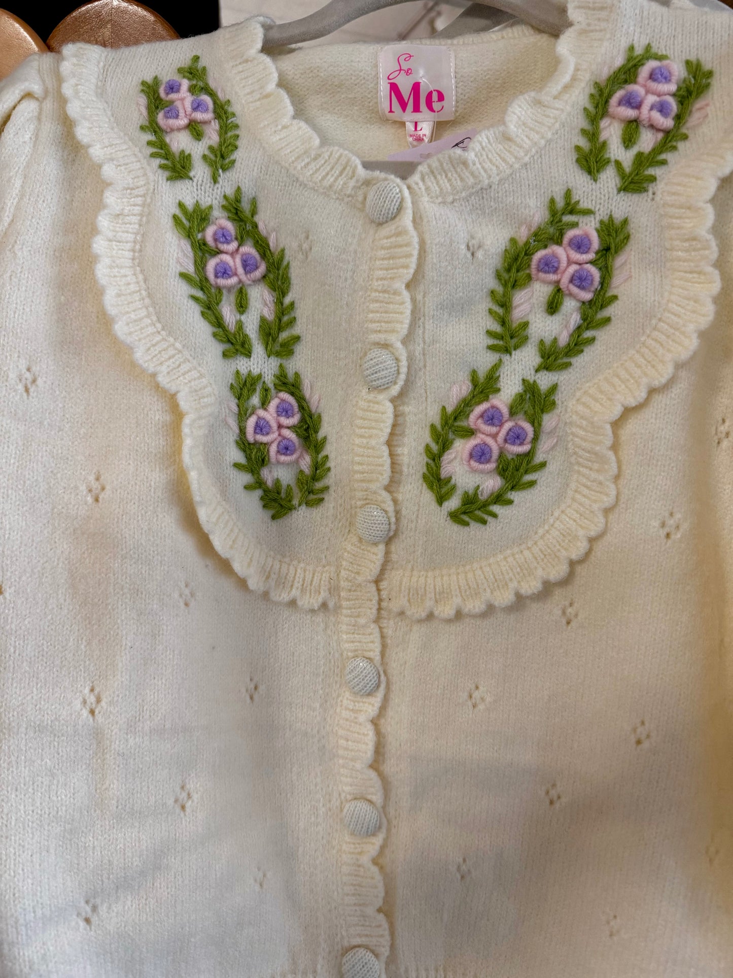 Falling In Love Embroidered Cardigan