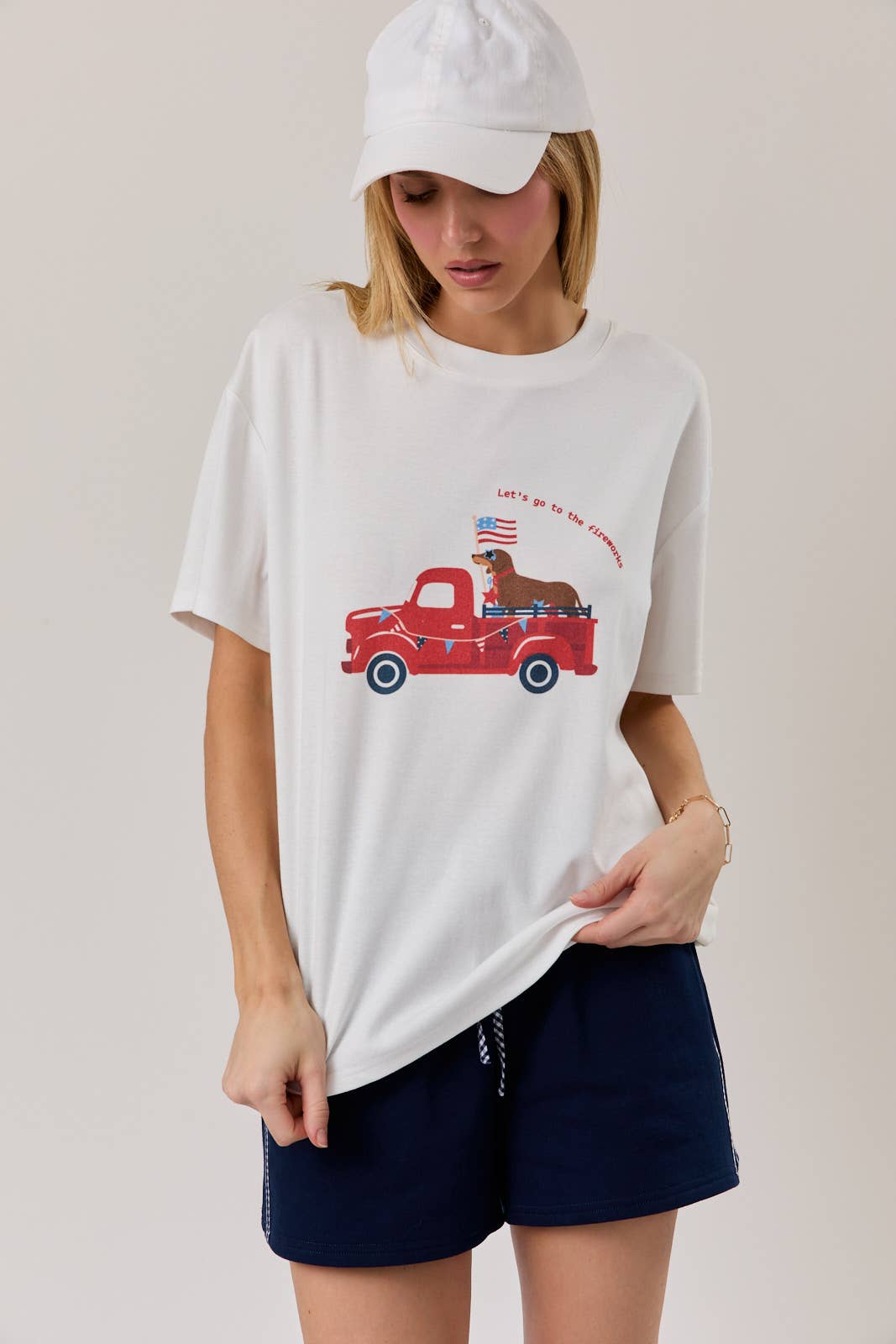 USA Let’s Go to the Fireworks Weenie dog Tee