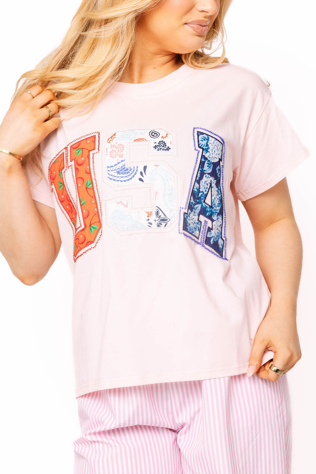 USA Pink Bandana Tee