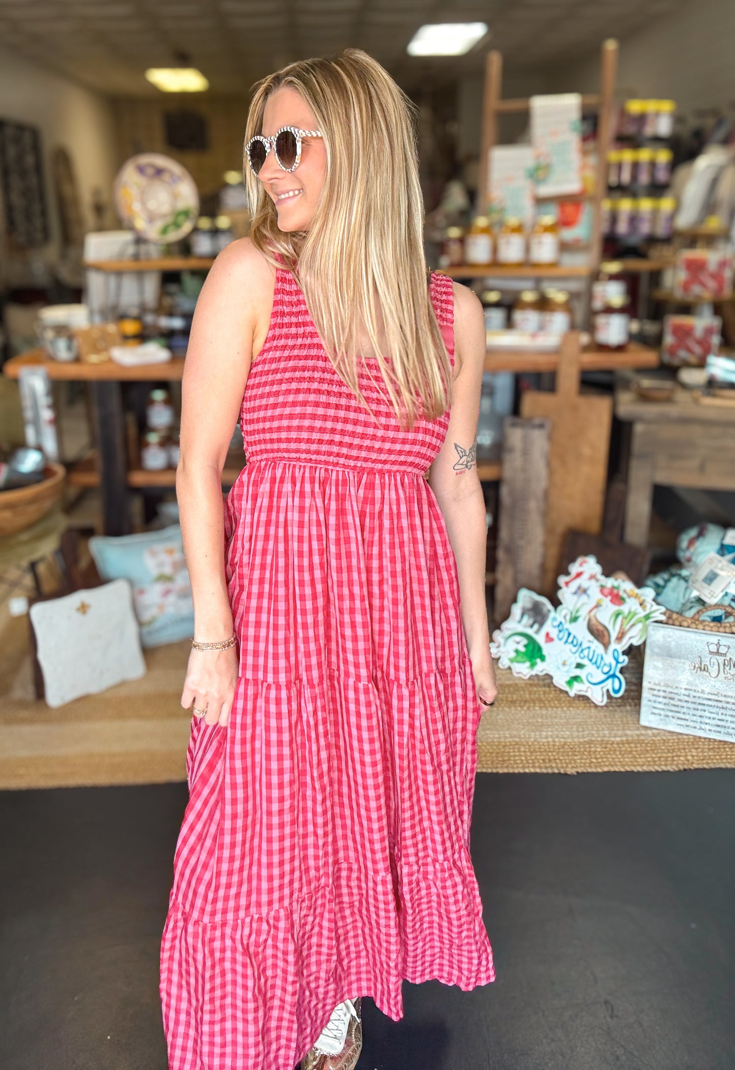 Checkered Maxi Dress