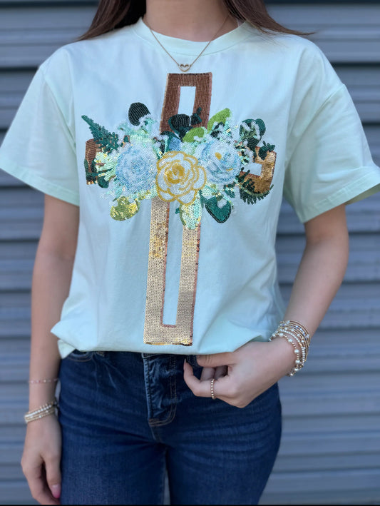 Golden Blooms tee