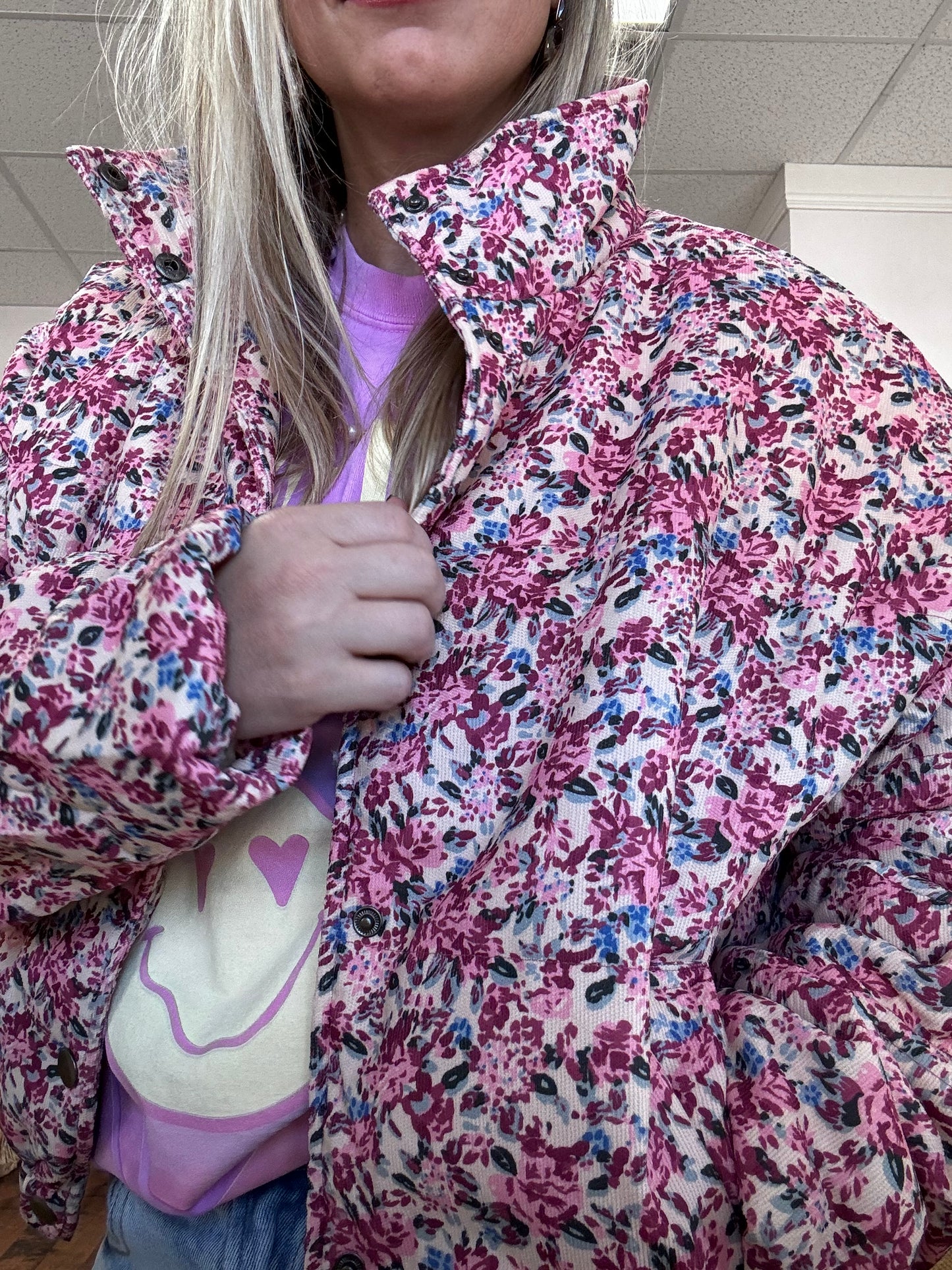 Floral Puffer Jacket