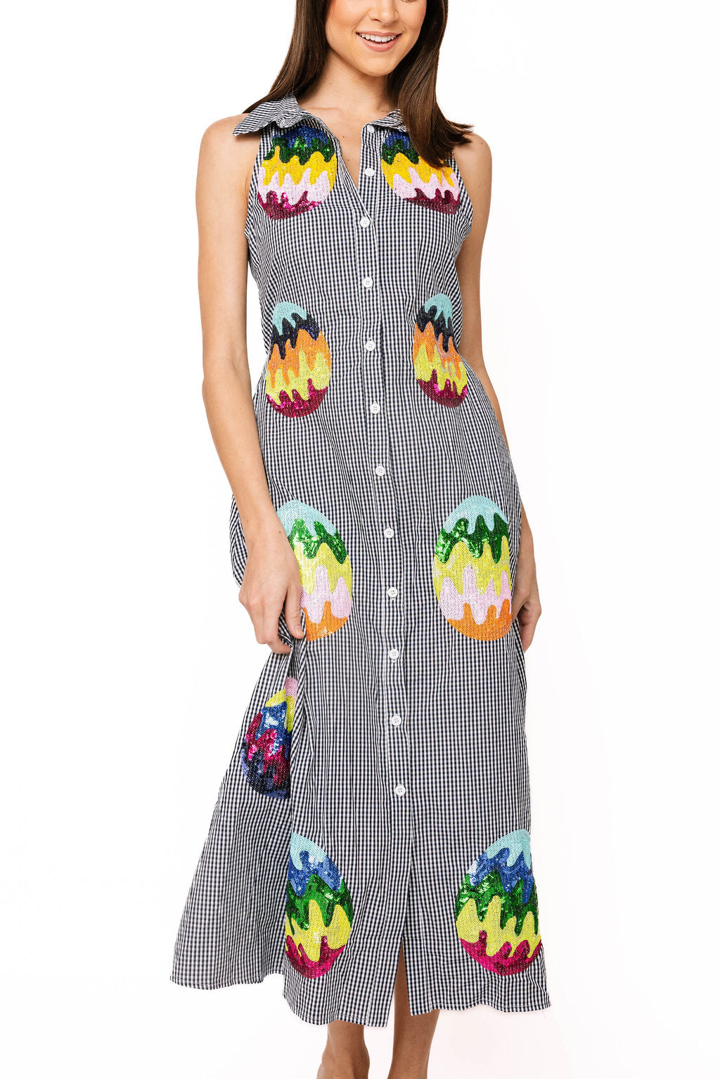 Black and White Gingham Easter Egg Dress – American Grit & Grace