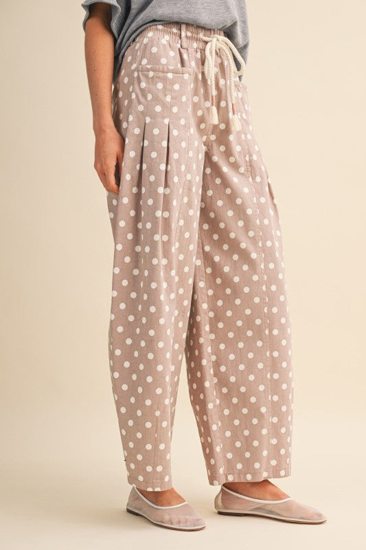 Polka dot Taupe Party Pants