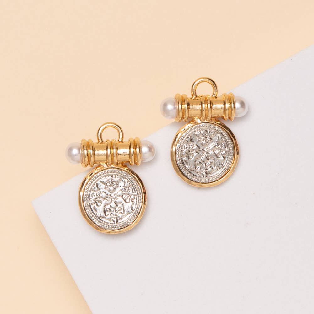 Post Medallion Earrings
