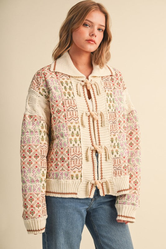 Prairie Petals Patchwork Cardigan Preorder