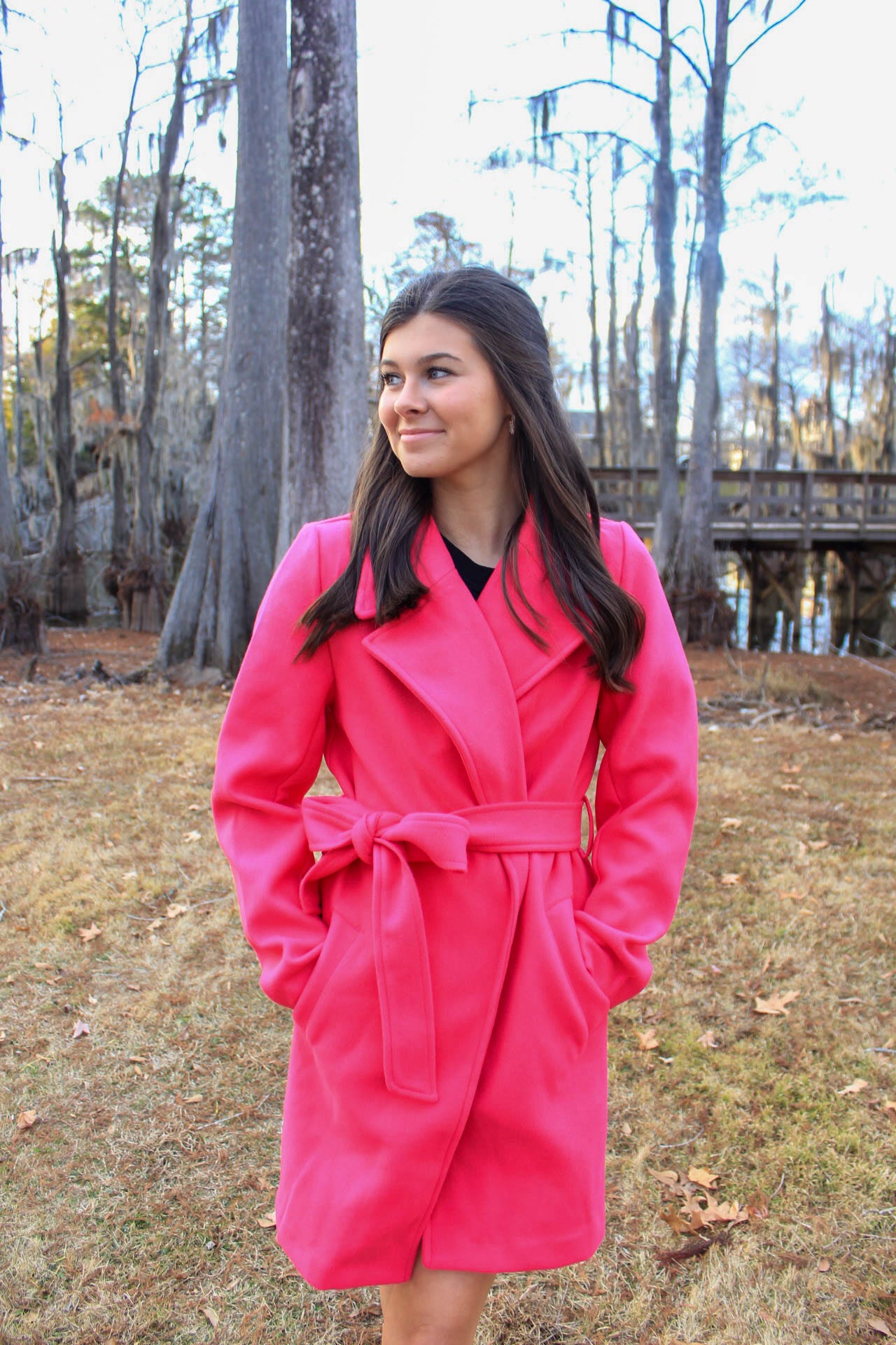 Fun, Flirty, & Fuchsia Trench Coat