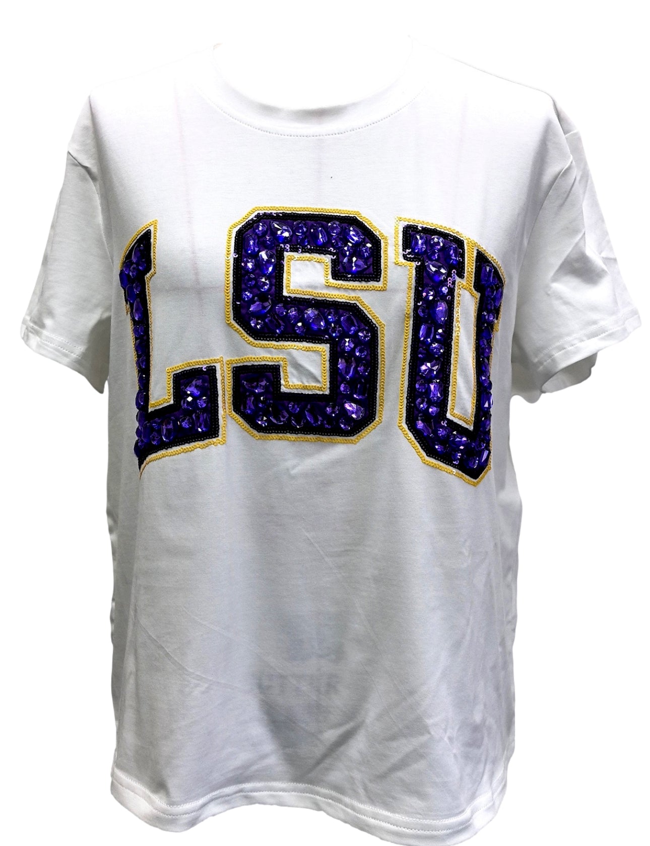 Queen of Sparkles Bejeweled LSU tee