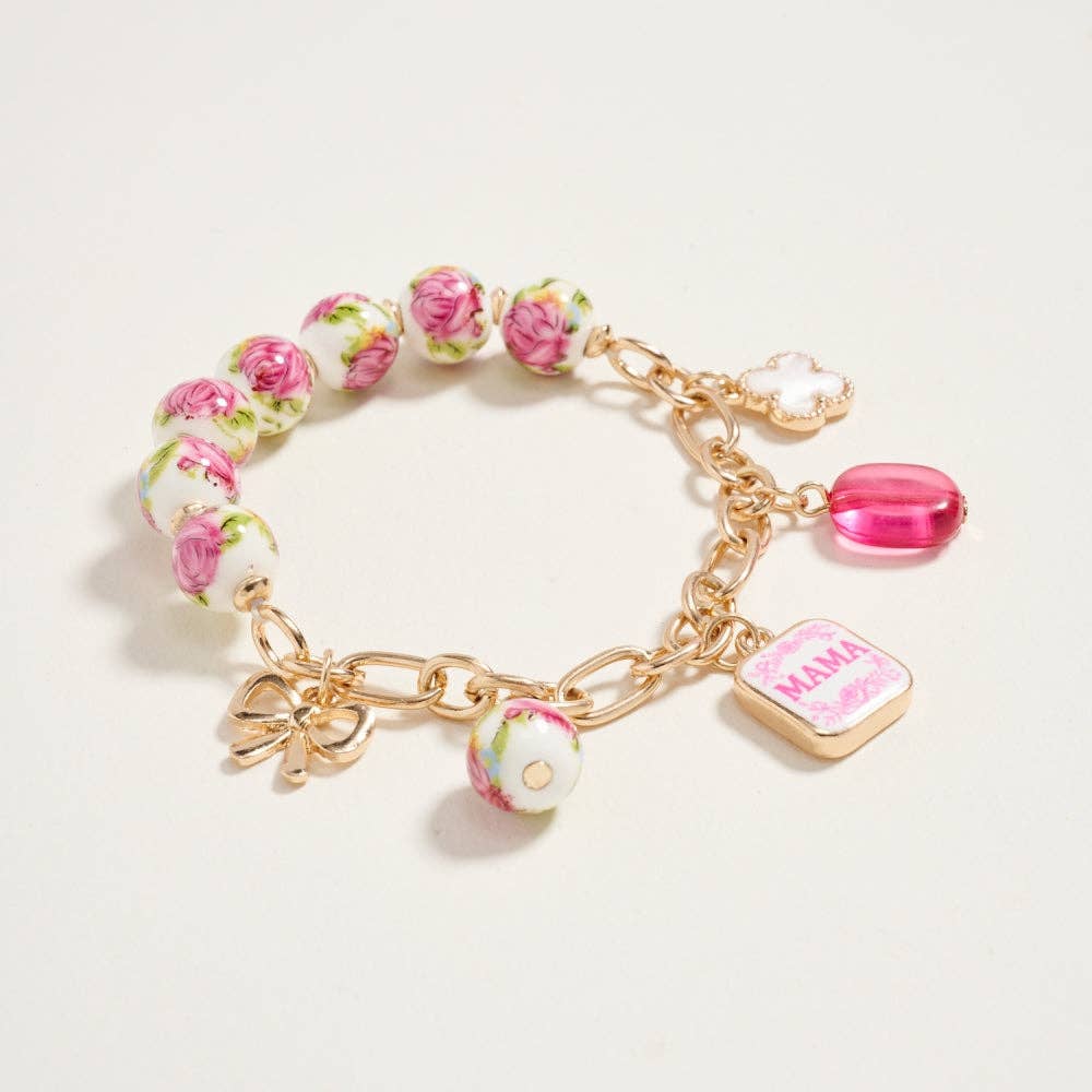 Floral Mama Charm Bracelet
