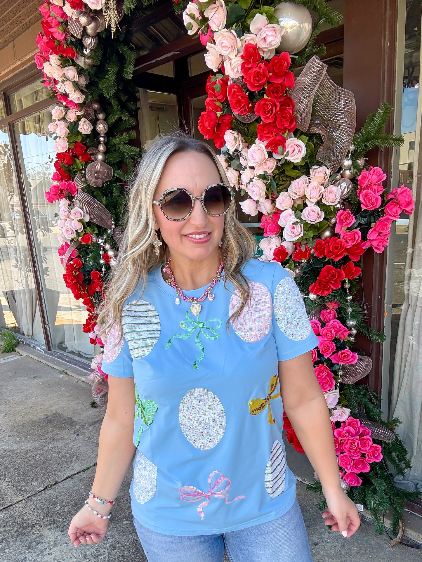 Light Blue Easter Egg Tee