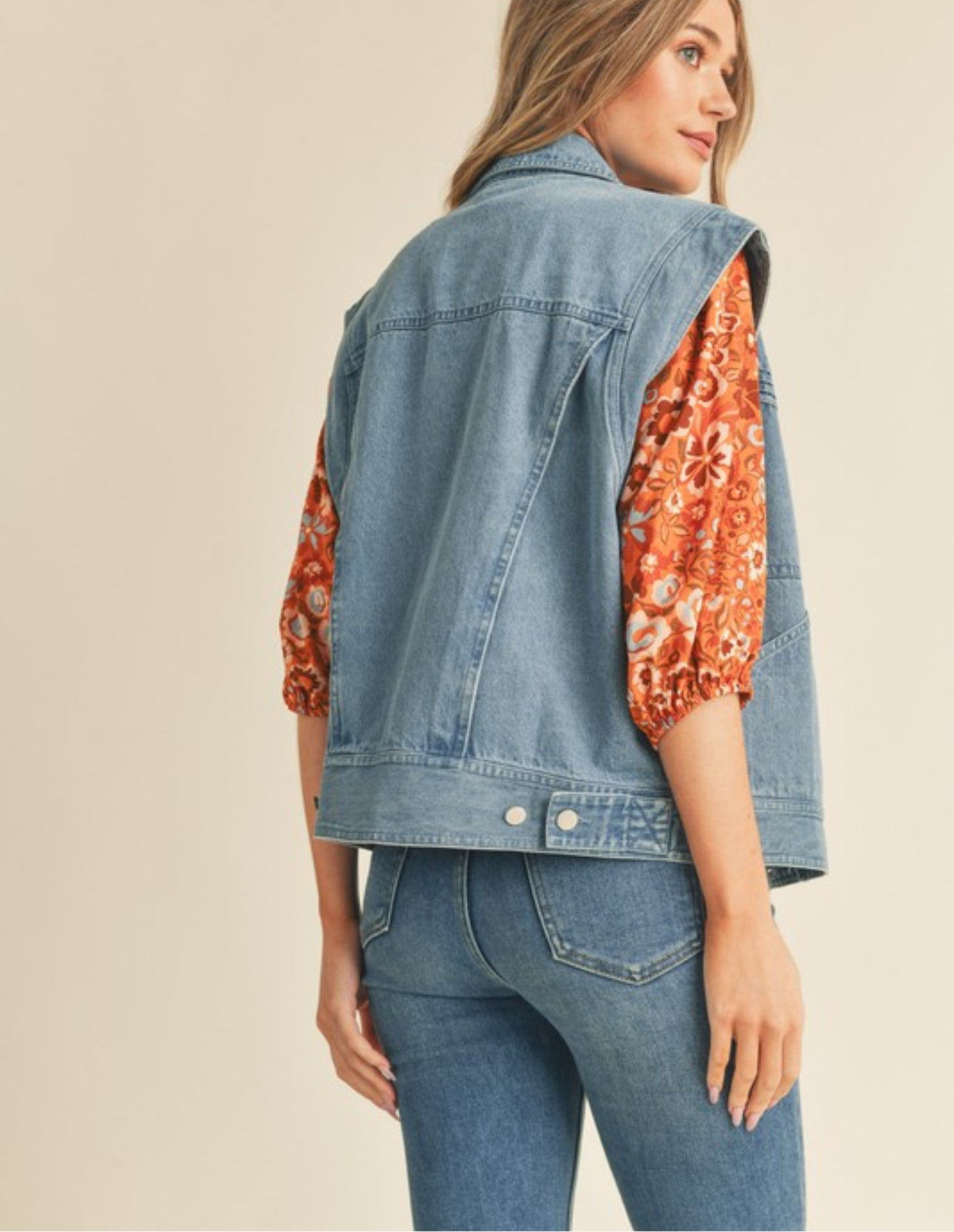 Oversized Denim Vest