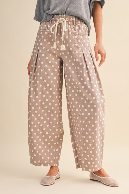 Polka dot Taupe Party Pants